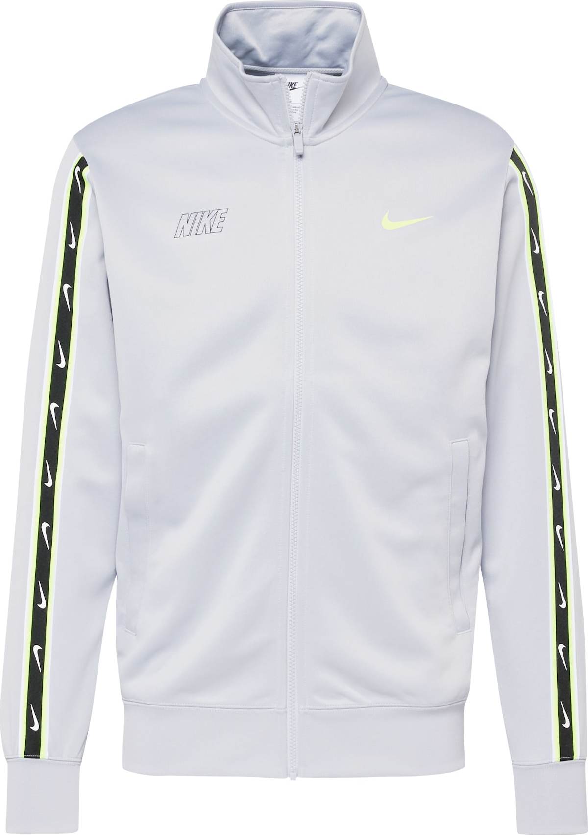 Mikina Nike Sportswear světle šedá / světle zelená / černá