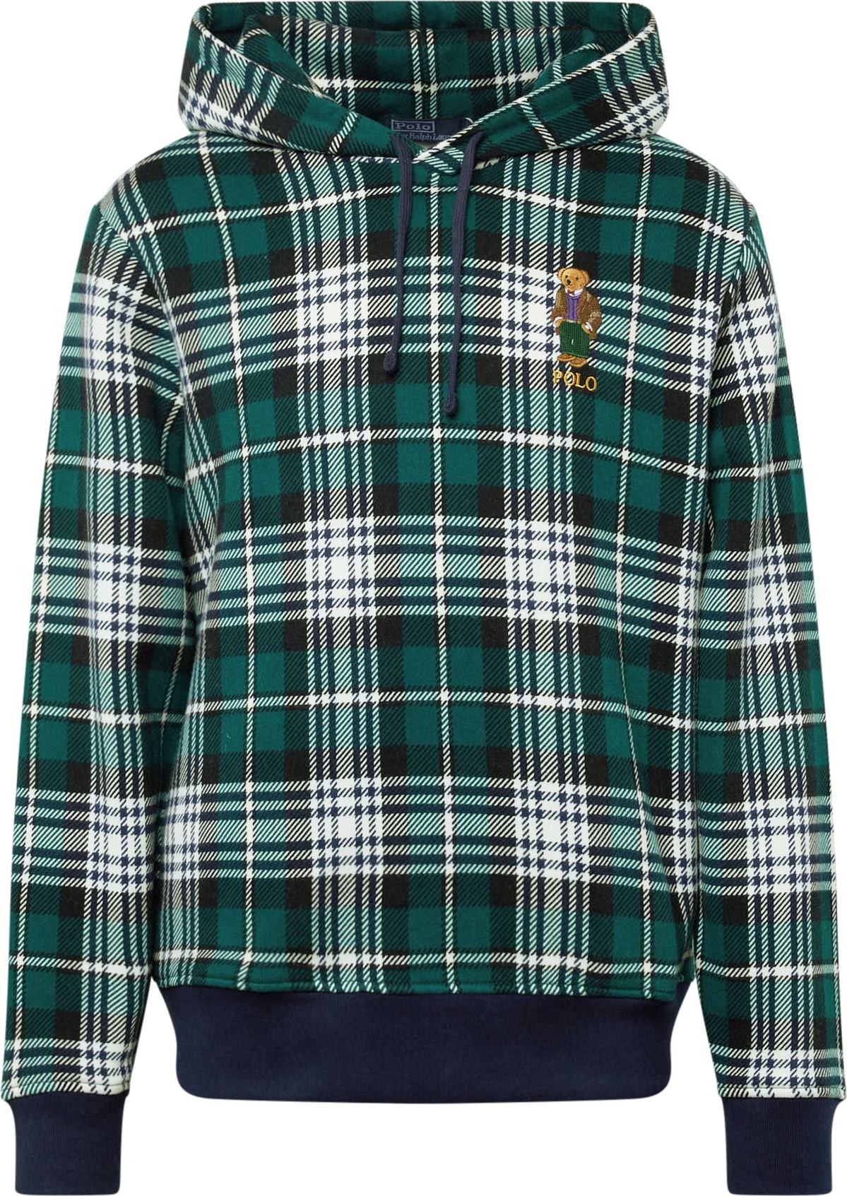Mikina Polo Ralph Lauren námořnická modř / hnědá / smaragdová / bílá