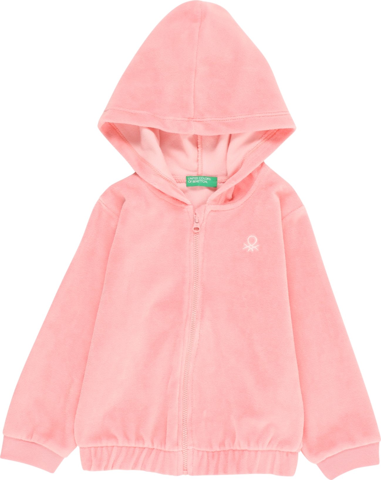Mikina United Colors of Benetton růžová / bílá
