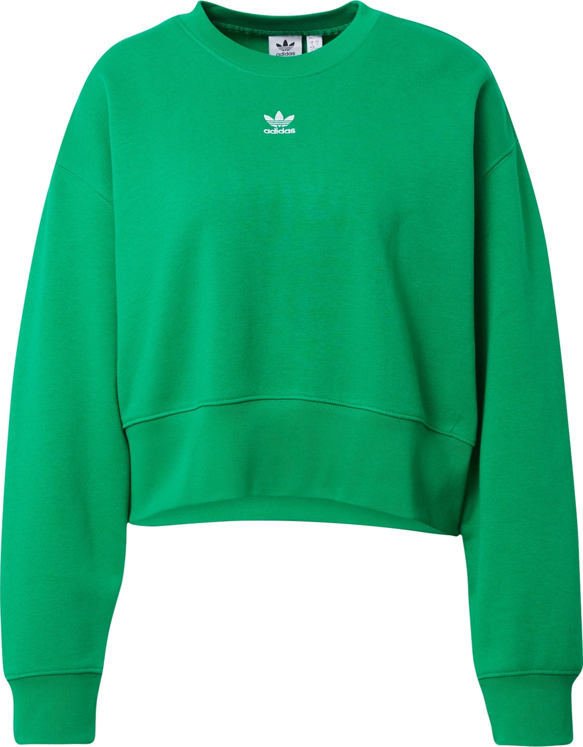 Mikina 'Adicolor Essentials Crew' adidas Originals trávově zelená / bílá