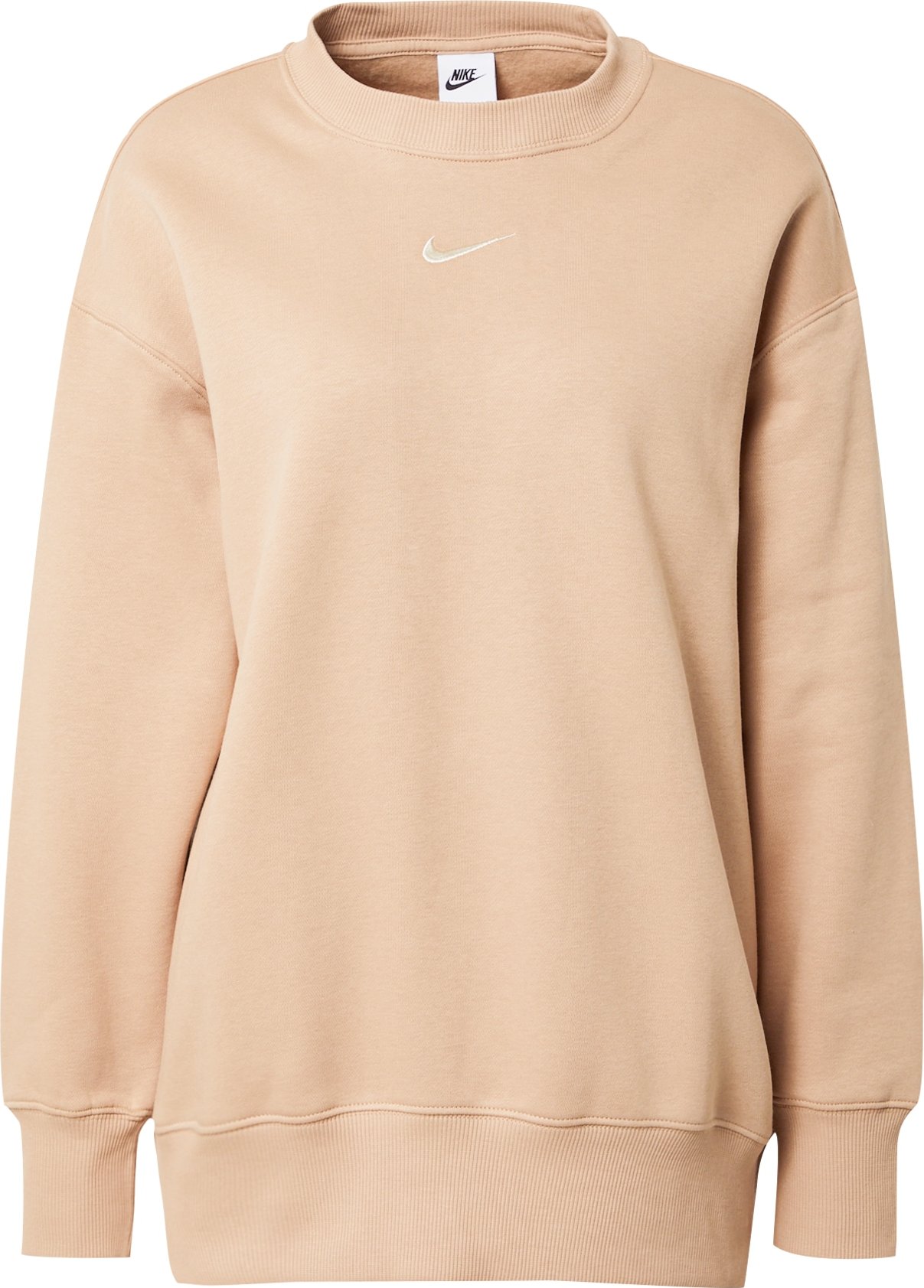 Mikina Nike Sportswear světle béžová / bílá
