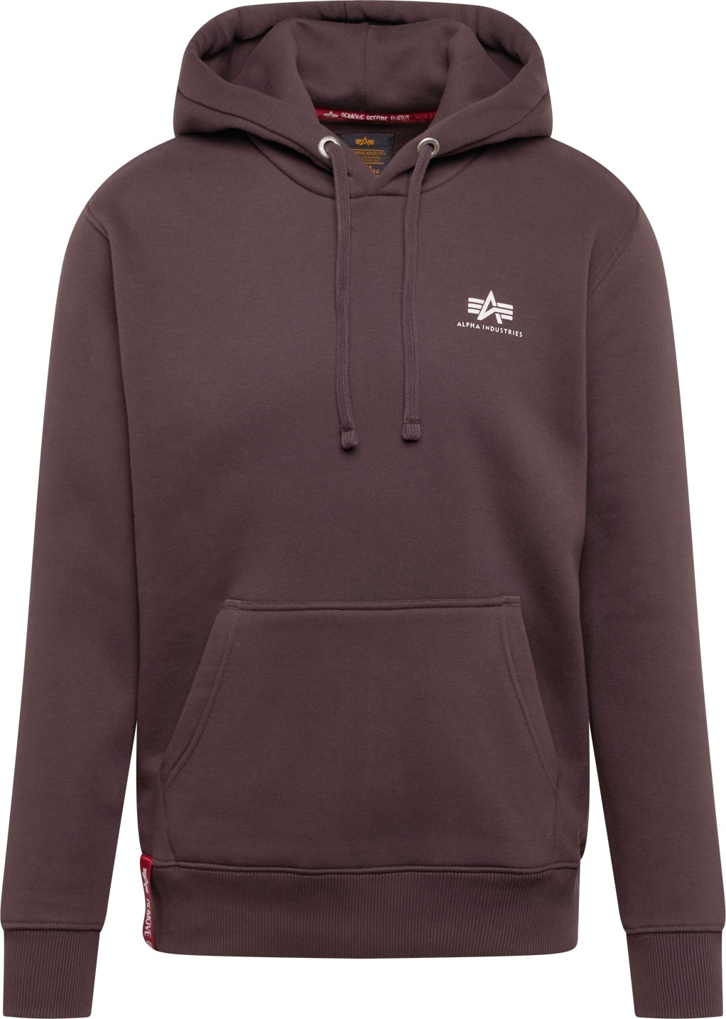Mikina alpha industries tmavě hnědá / bílá