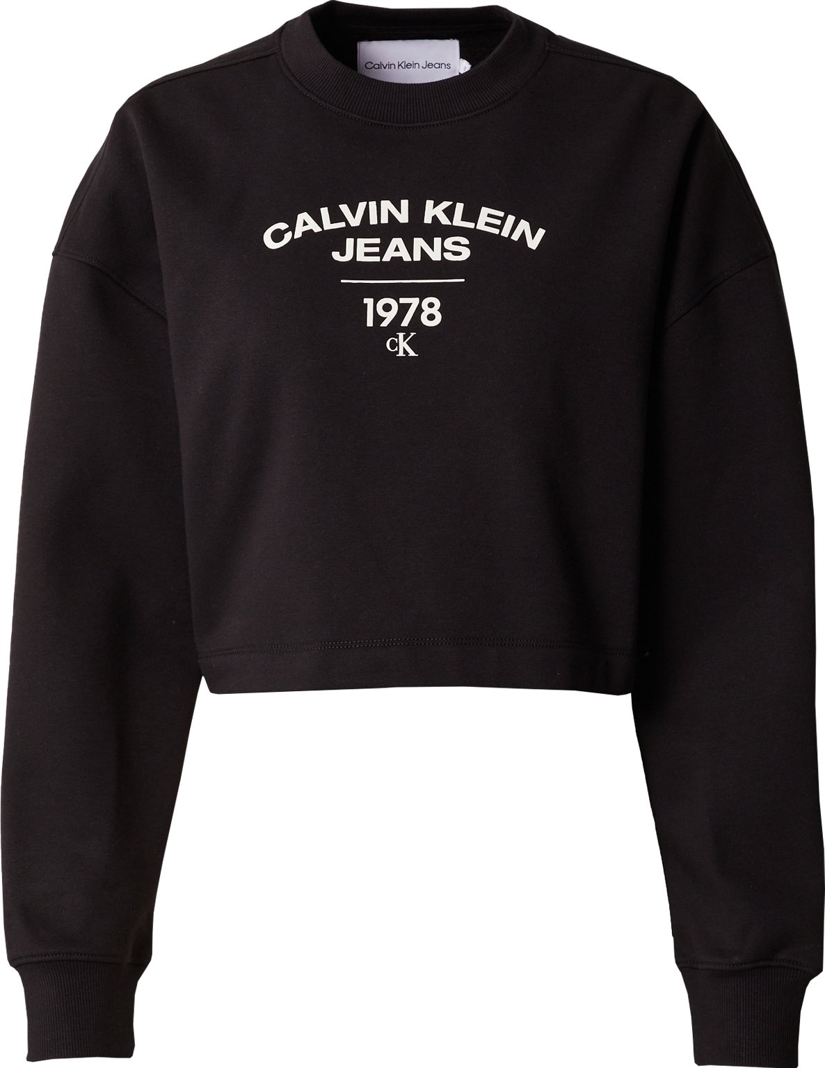 Mikina Calvin Klein Jeans černá / bílá