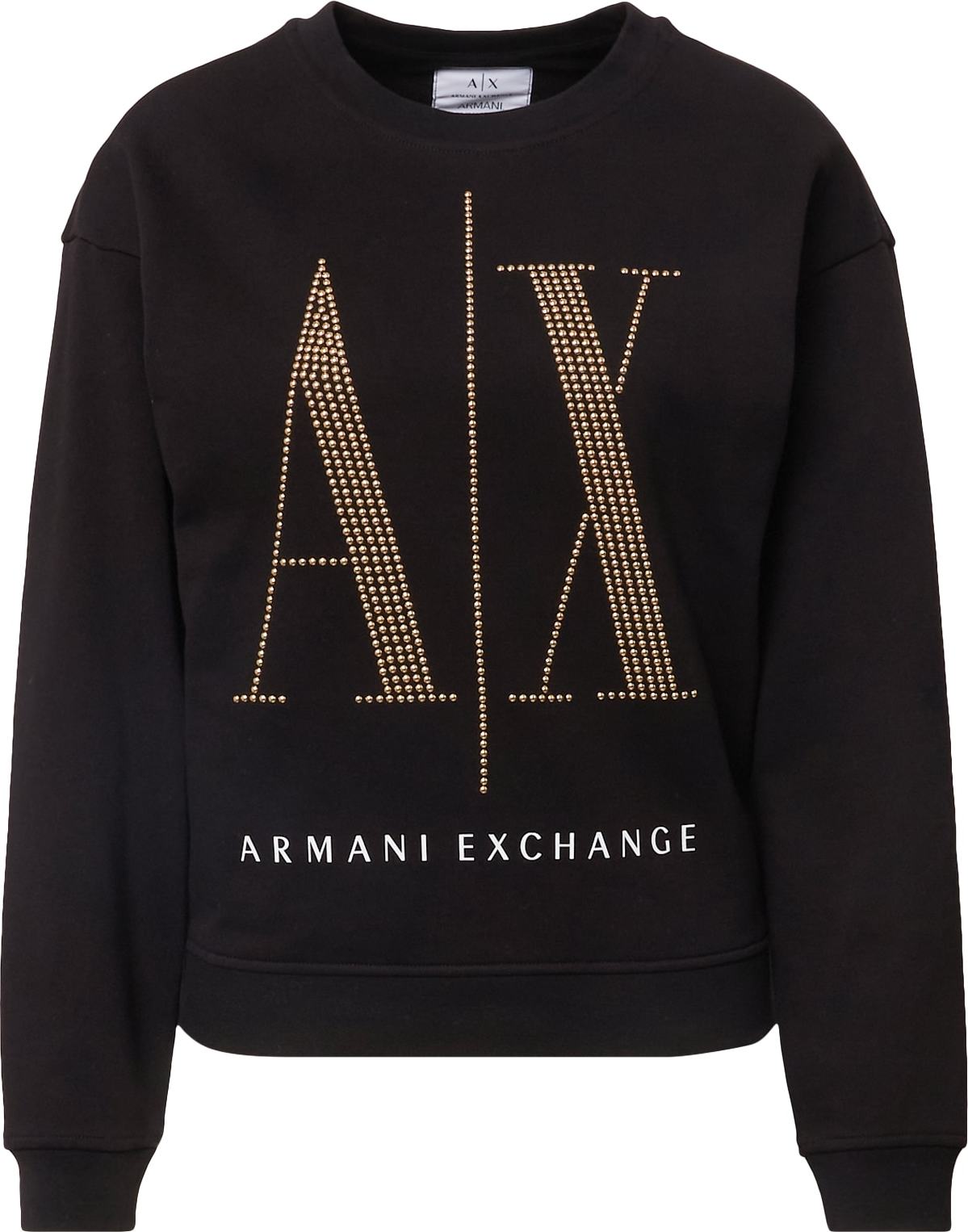 Mikina Armani Exchange zlatá / černá / bílá