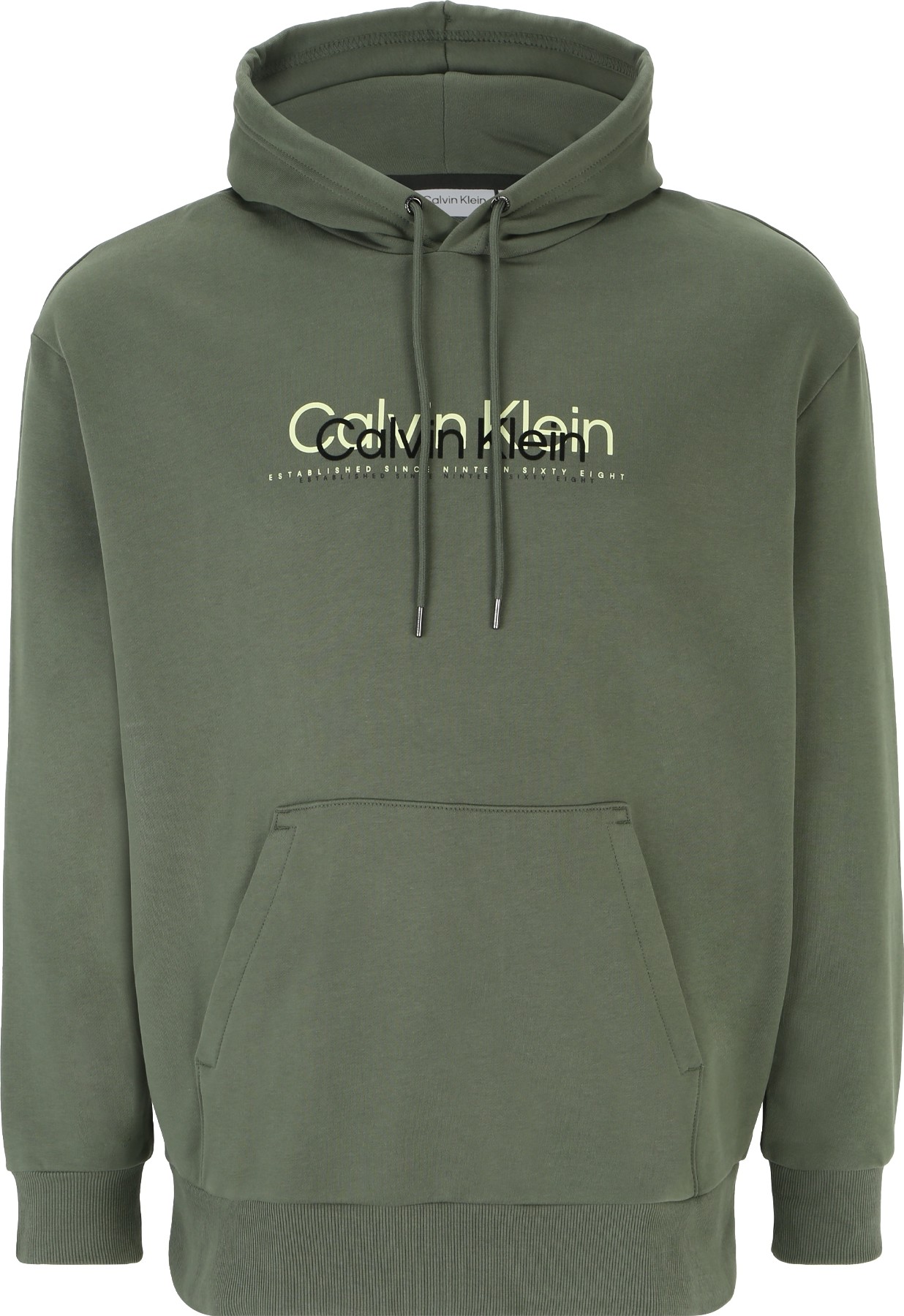 Mikina Calvin Klein Big & Tall krémová / khaki / černá