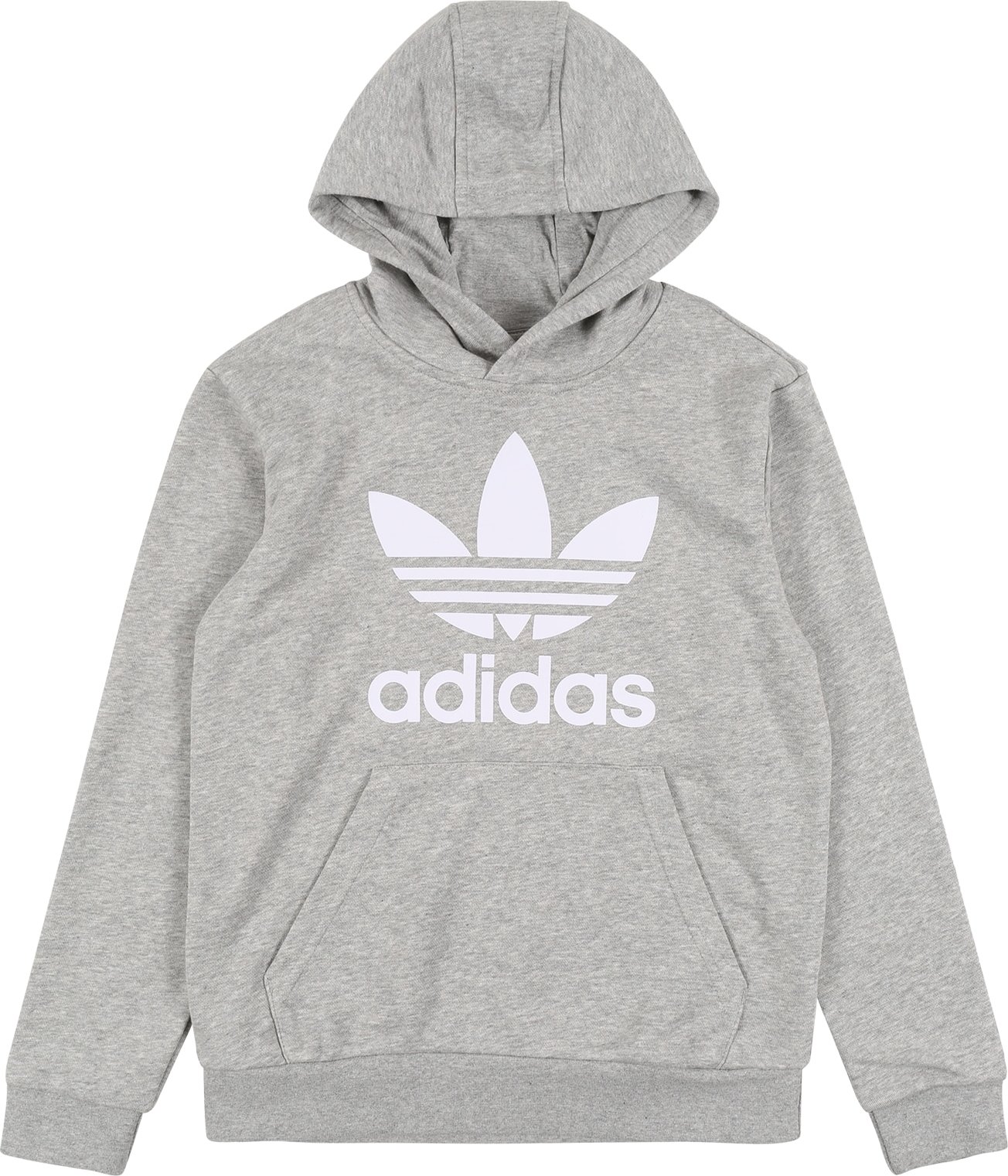 Mikina 'TREFOIL HOODIE' adidas Originals šedý melír