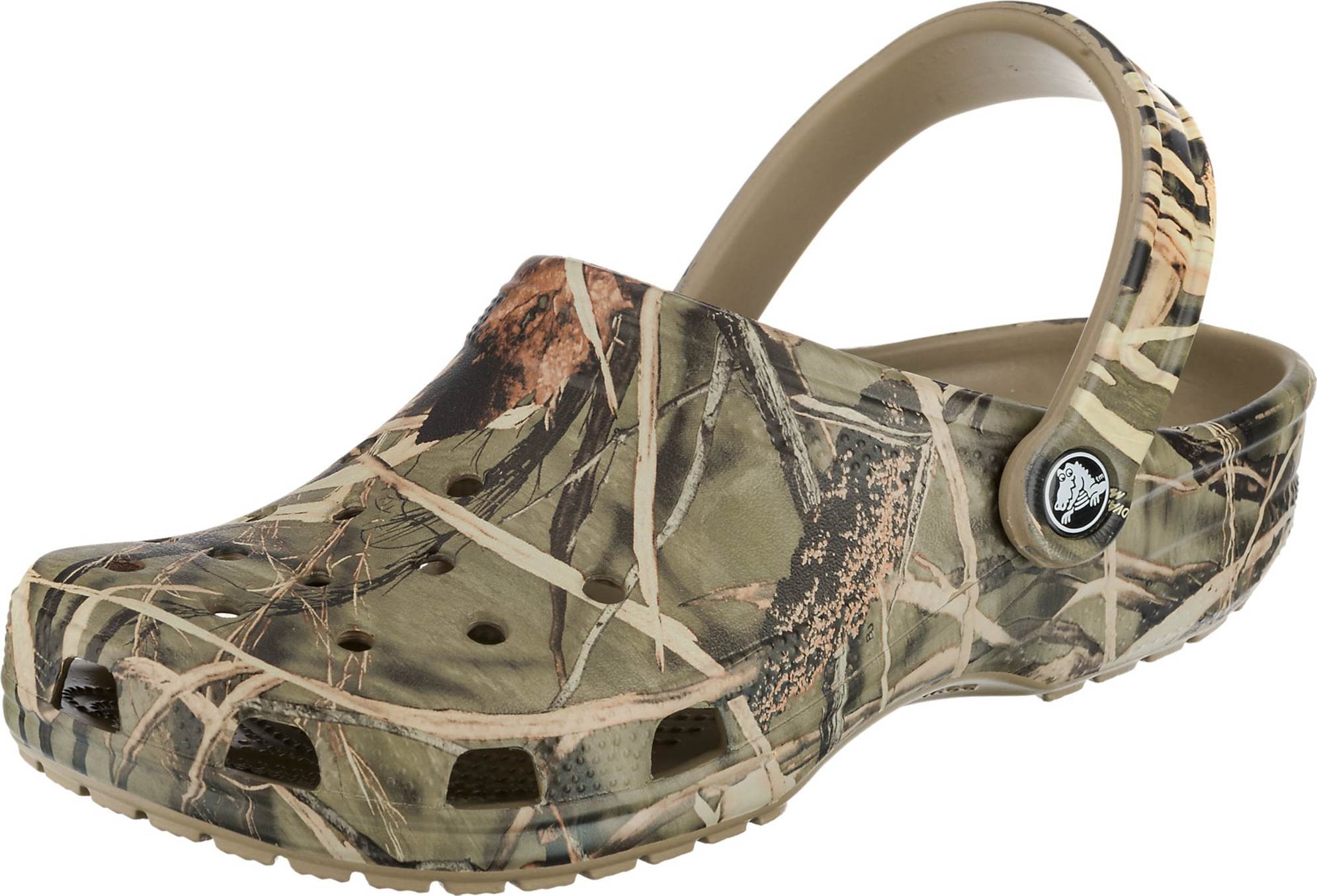 Pantofle 'Classic Realtree' Crocs béžová / hnědá / khaki / černá