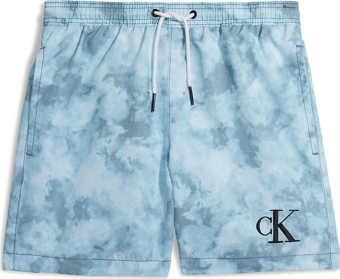 Plavecké šortky Calvin Klein Swimwear opálová / chladná modrá / černá