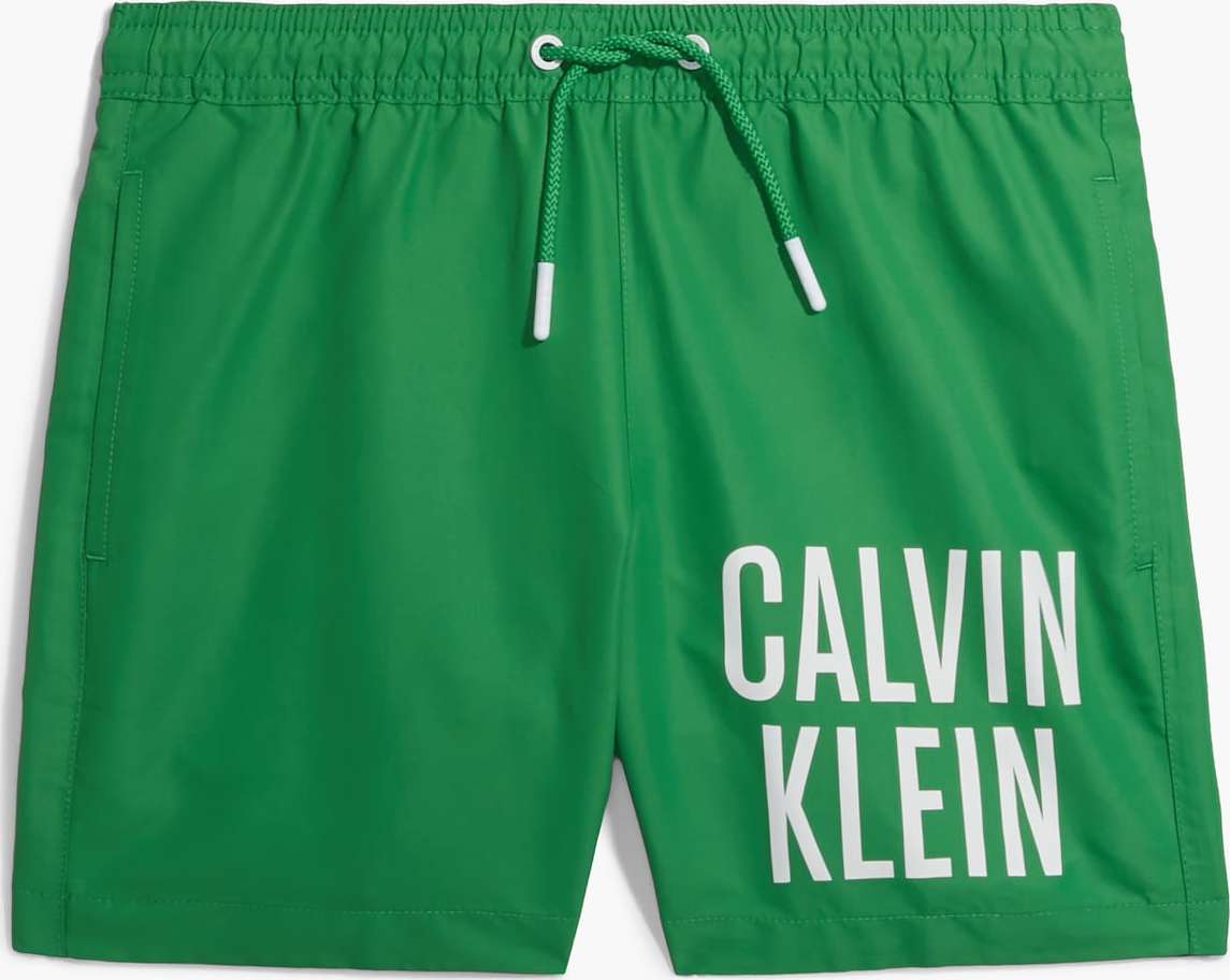 Plavecké šortky 'Intense Power' Calvin Klein Swimwear světle zelená / bílá