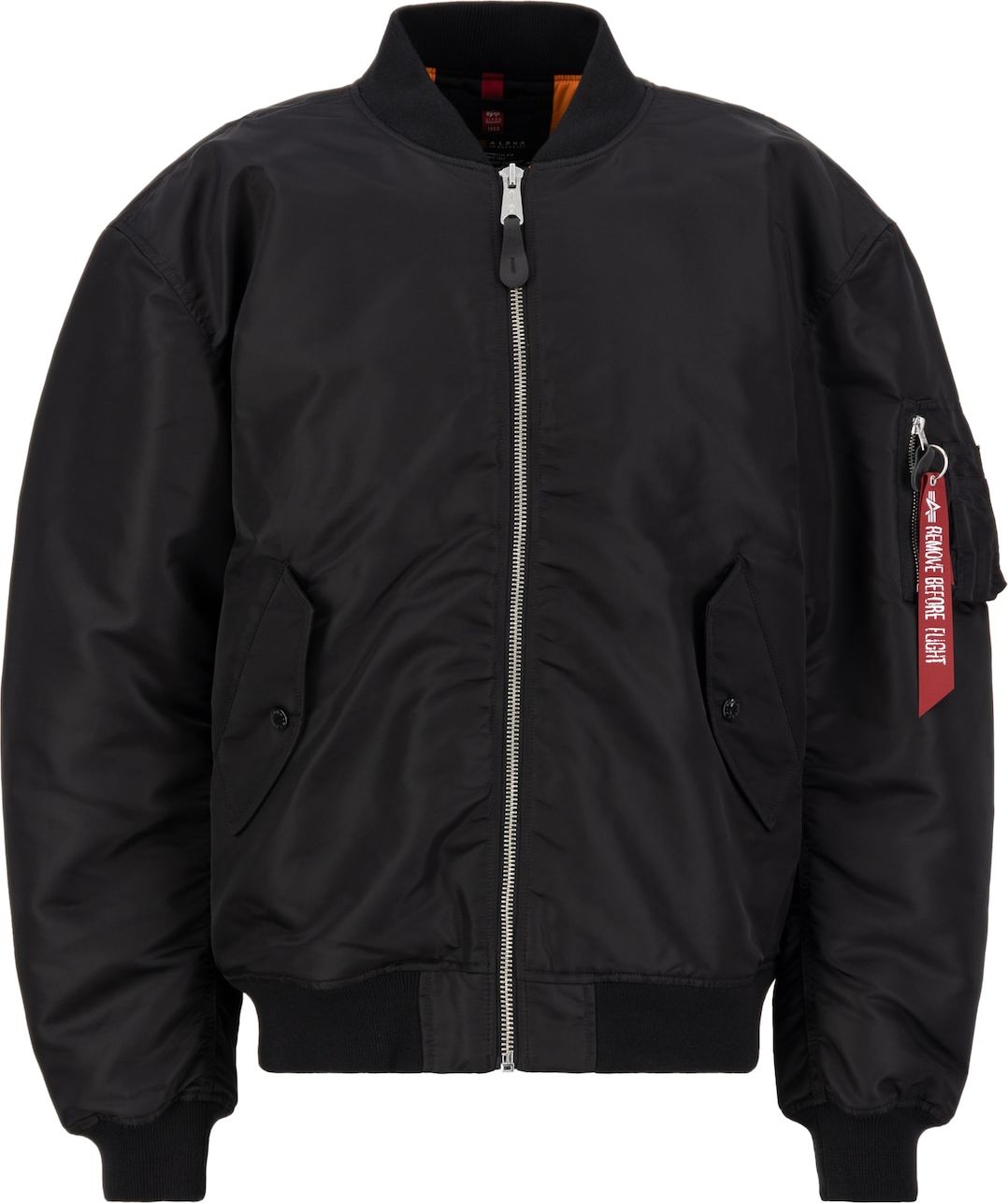 Přechodná bunda alpha industries krvavě červená / černá