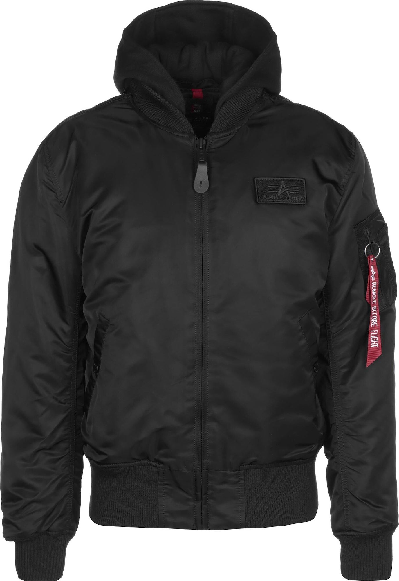 Přechodná bunda alpha industries černá / bílá