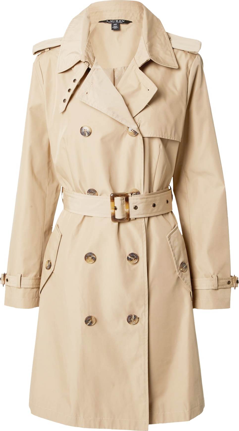 Přechodný kabát Lauren Ralph Lauren světle béžová