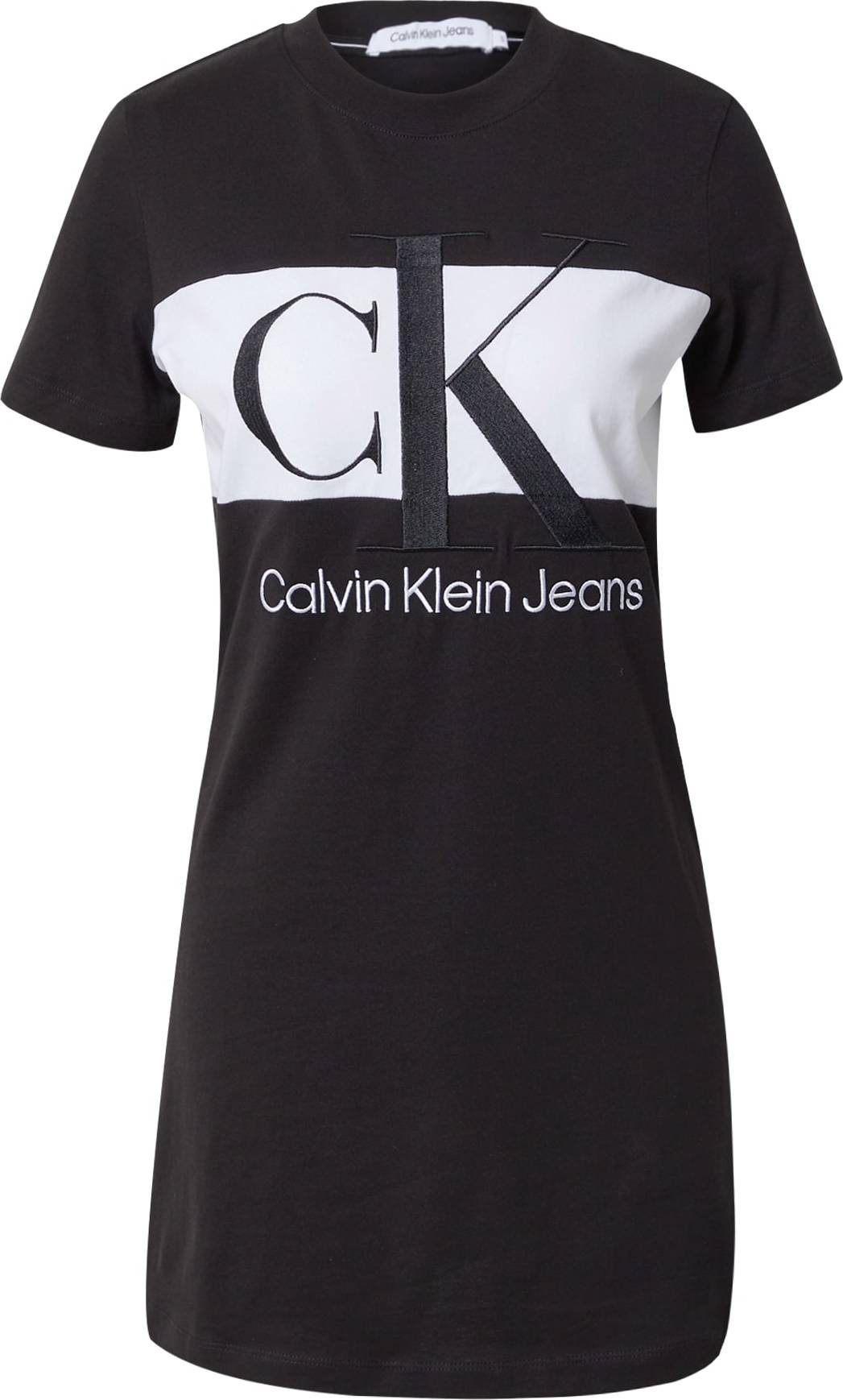 Šaty Calvin Klein Jeans černá / bílá