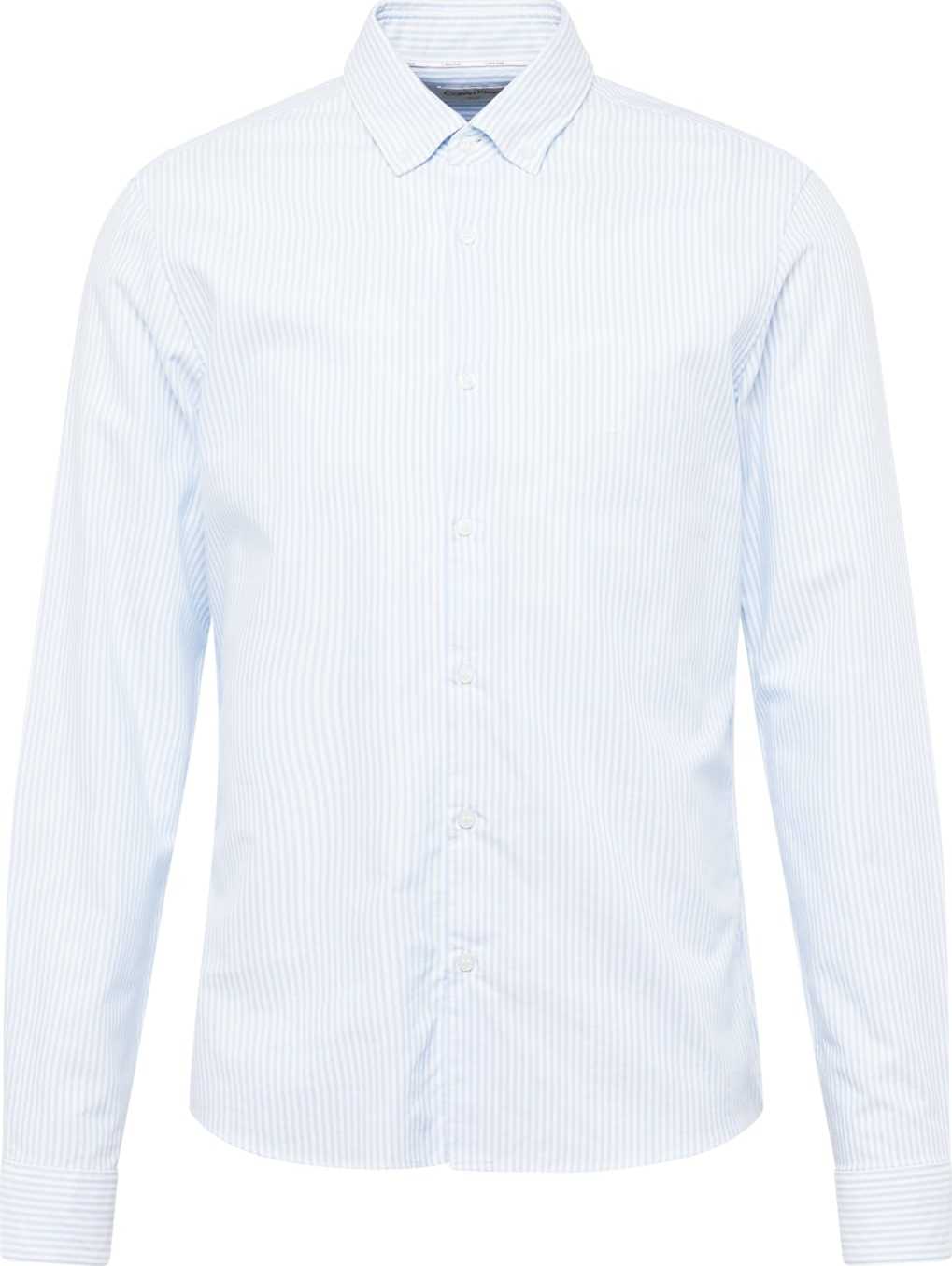 Společenská košile Calvin Klein světlemodrá / bílá