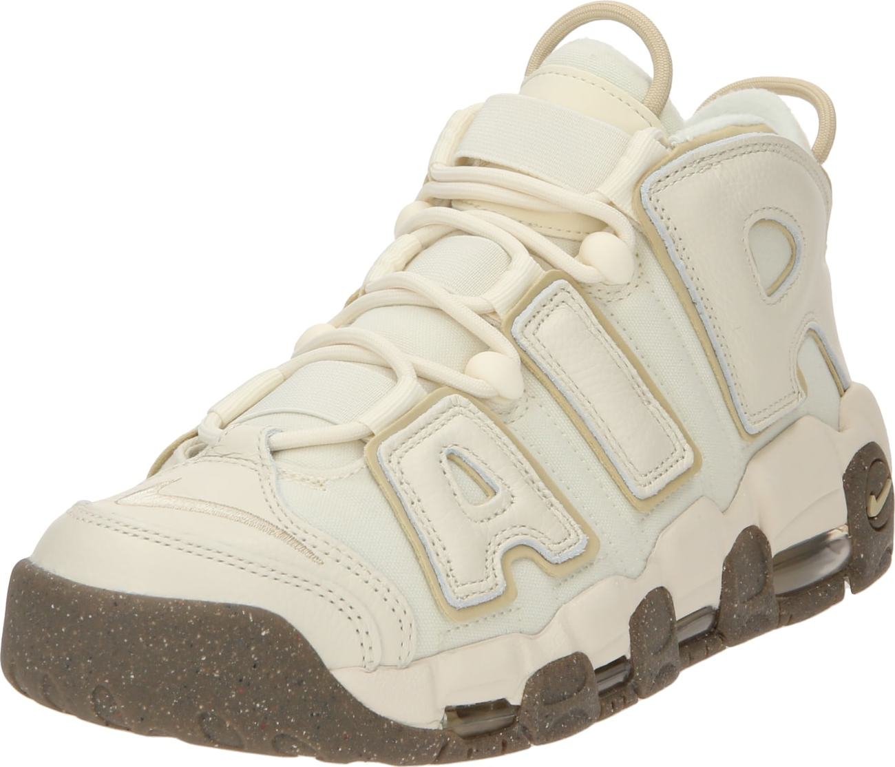 Sportovní boty 'AIR MORE UPTEMPO 96' Nike Sportswear béžová / hnědý melír / barva bílé vlny