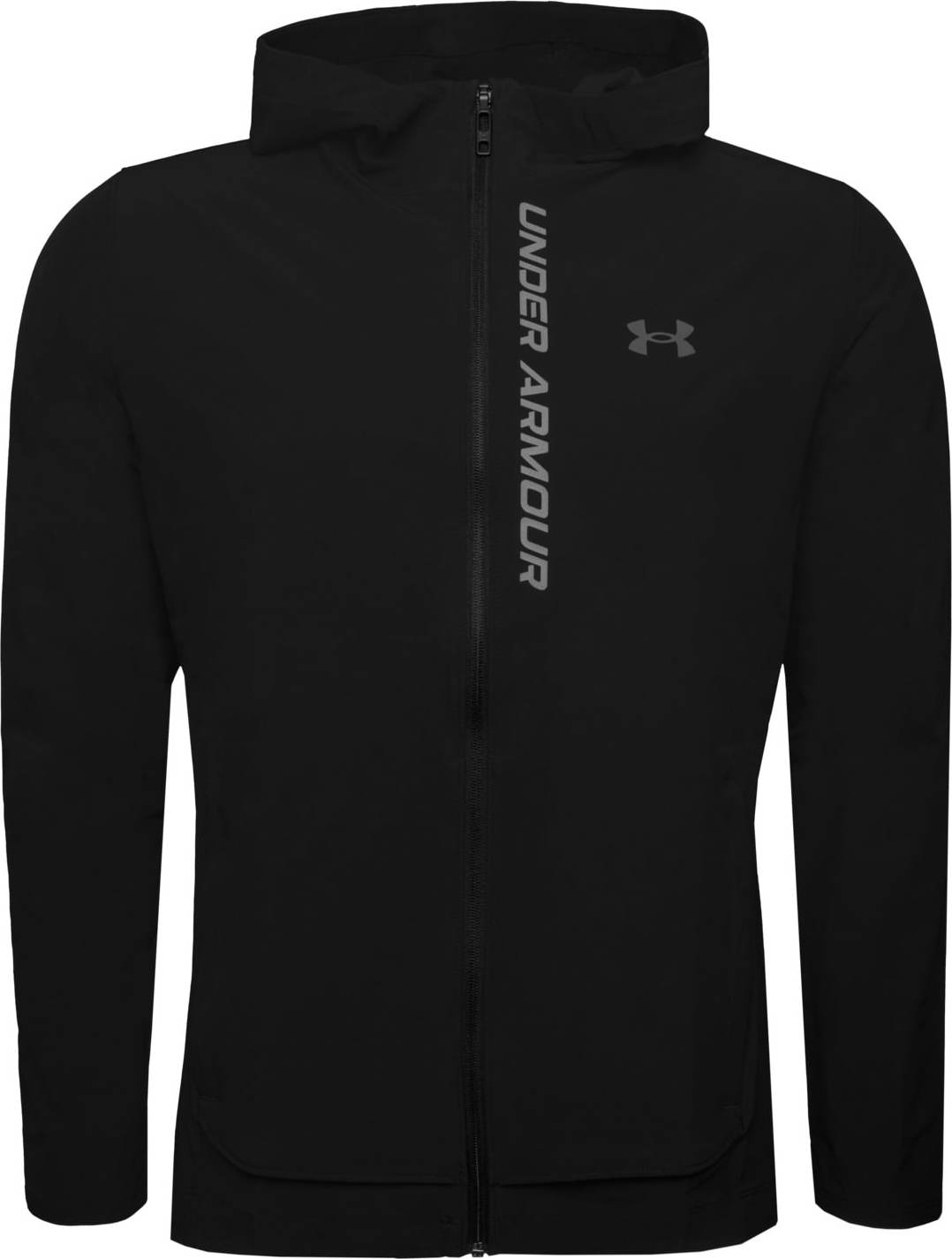 Sportovní bunda Under Armour stříbrně šedá / černá