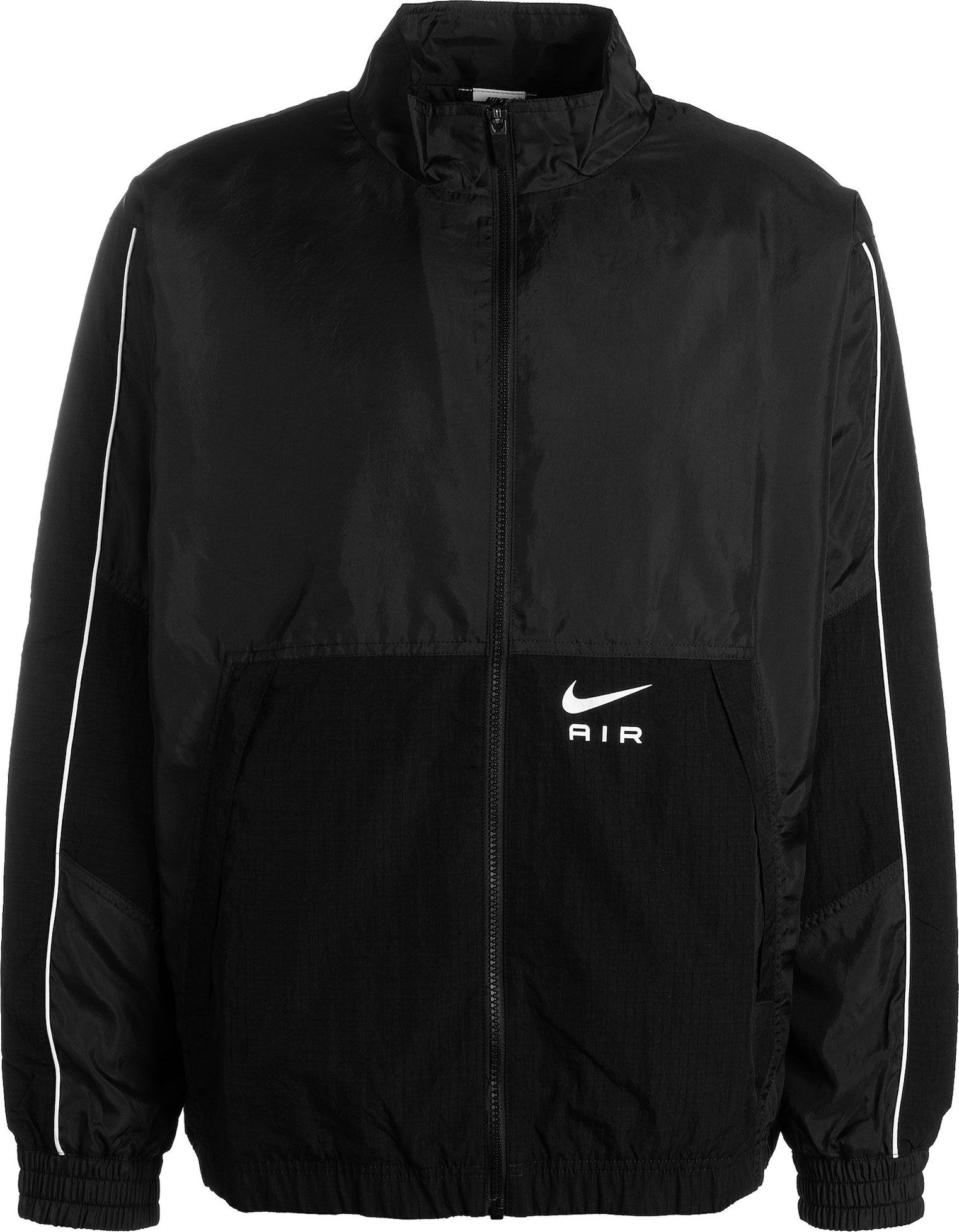 Sportovní bunda 'Air Tracktop Woven' Nike Sportswear černá / bílá