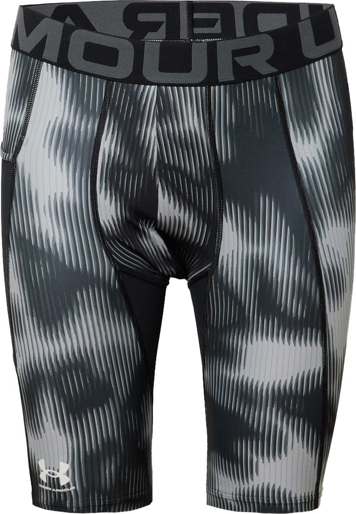 Sportovní kalhoty Under Armour světle šedá / černá / bílá
