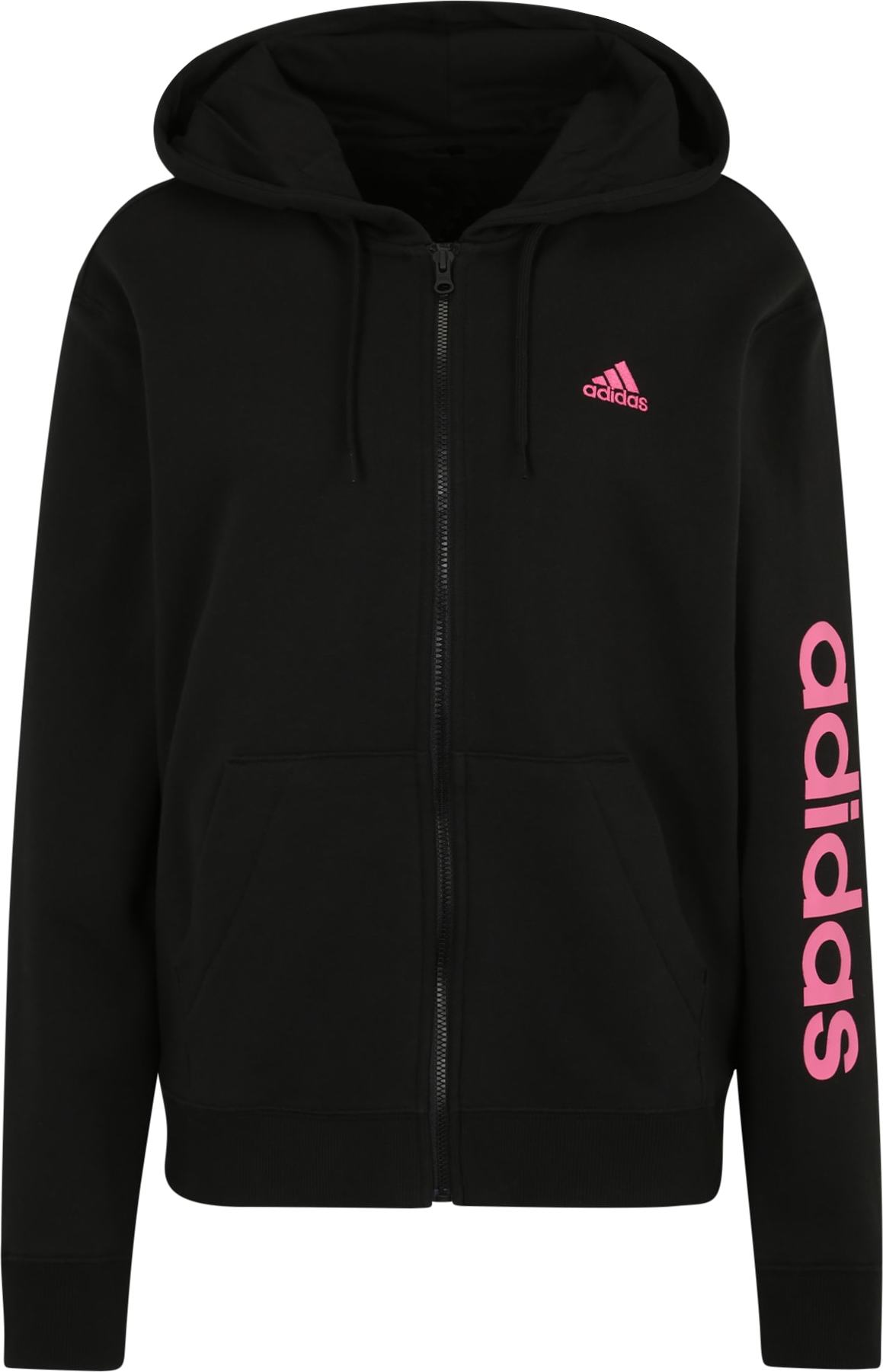 Sportovní mikina ADIDAS SPORTSWEAR světle růžová / černá