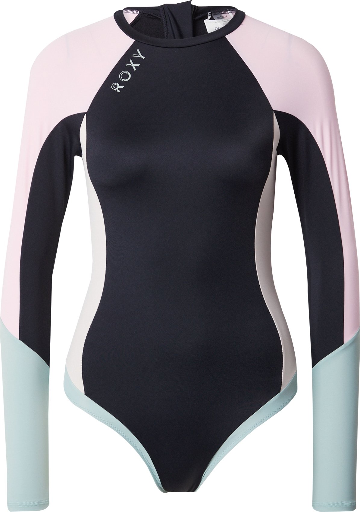 Sportovní plavky Roxy světlemodrá / pastelově růžová / černá