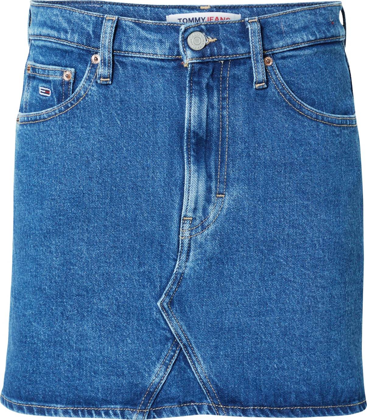 Sukně 'IZZIE' Tommy Jeans námořnická modř / modrá džínovina / červená / bílá