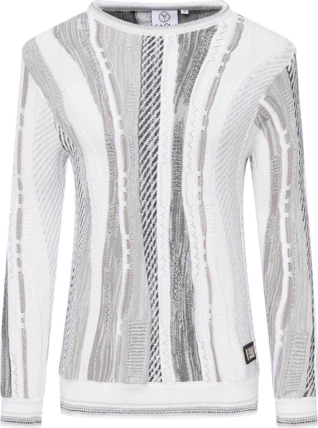Svetr carlo colucci šedá / černá / offwhite