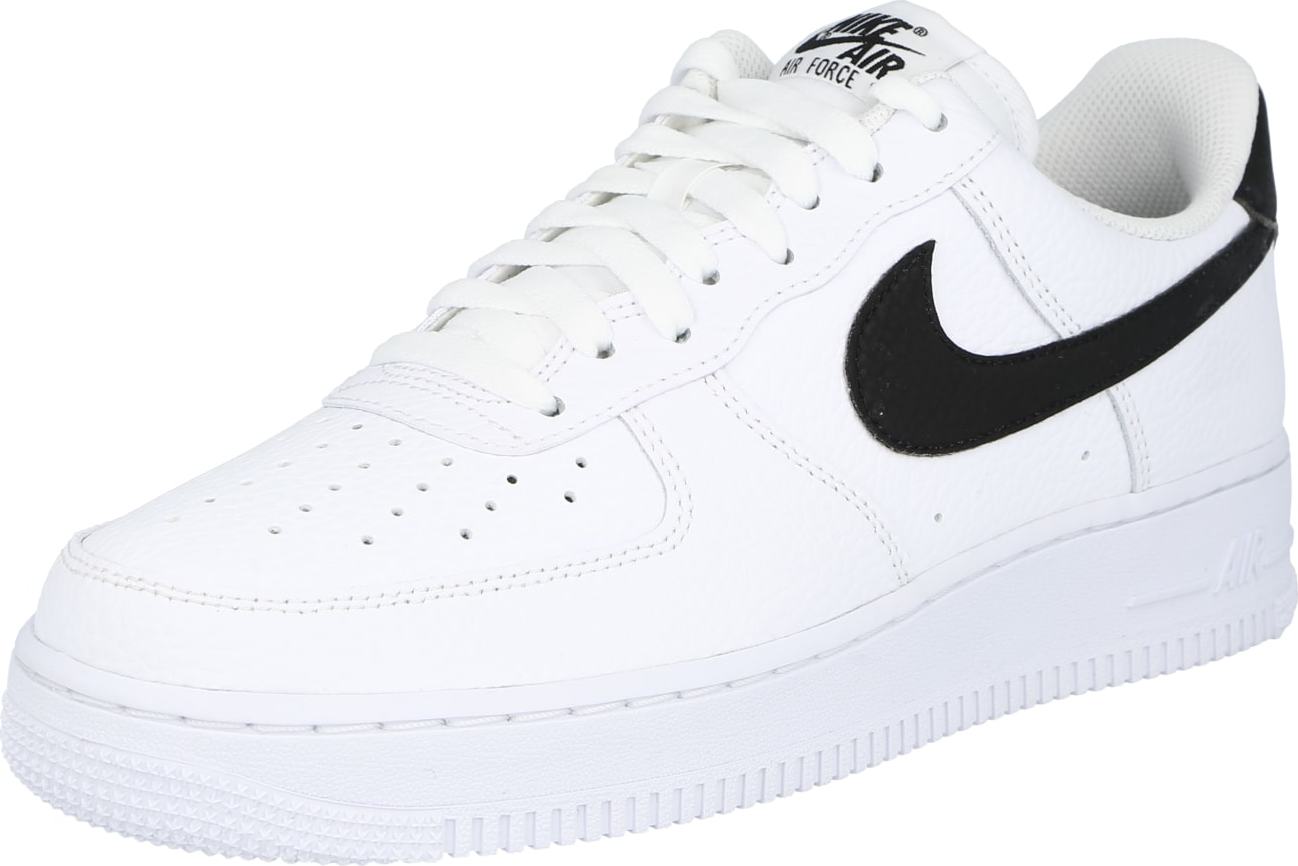 Tenisky 'AIR FORCE 1 07' Nike Sportswear černá / bílá