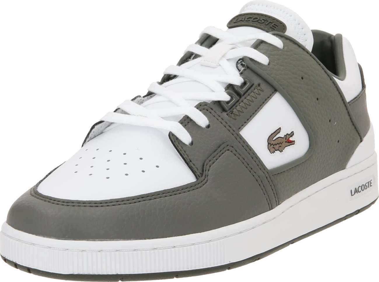 Tenisky 'COURT CAGE' Lacoste khaki / bílá