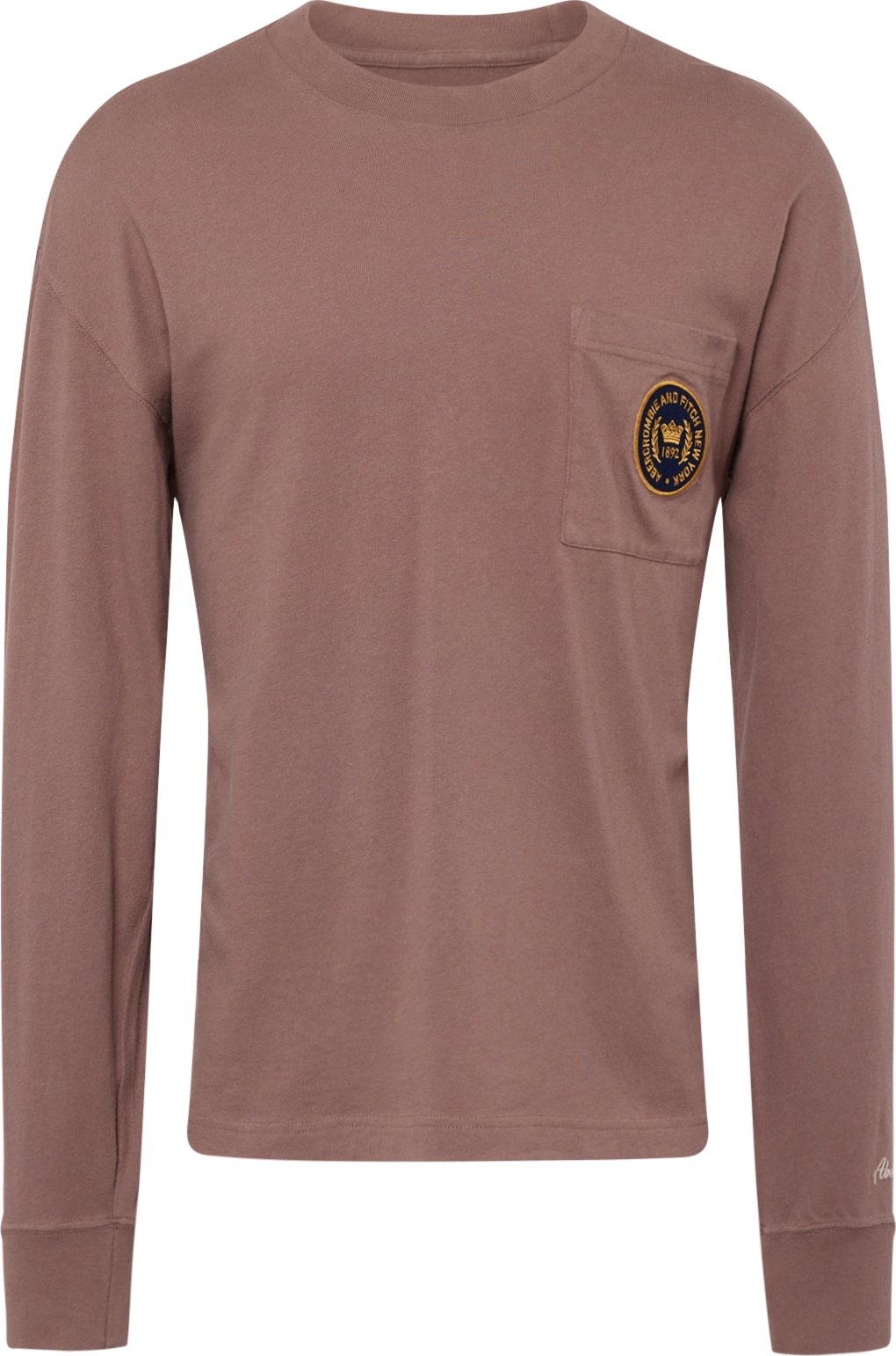 Tričko Abercrombie & Fitch hnědá / žlutá / černá