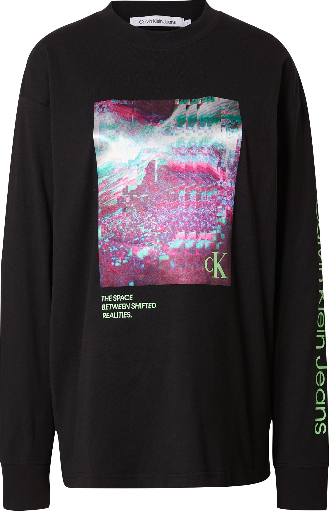 Tričko Calvin Klein Jeans světlemodrá / kiwi / fialová / černá