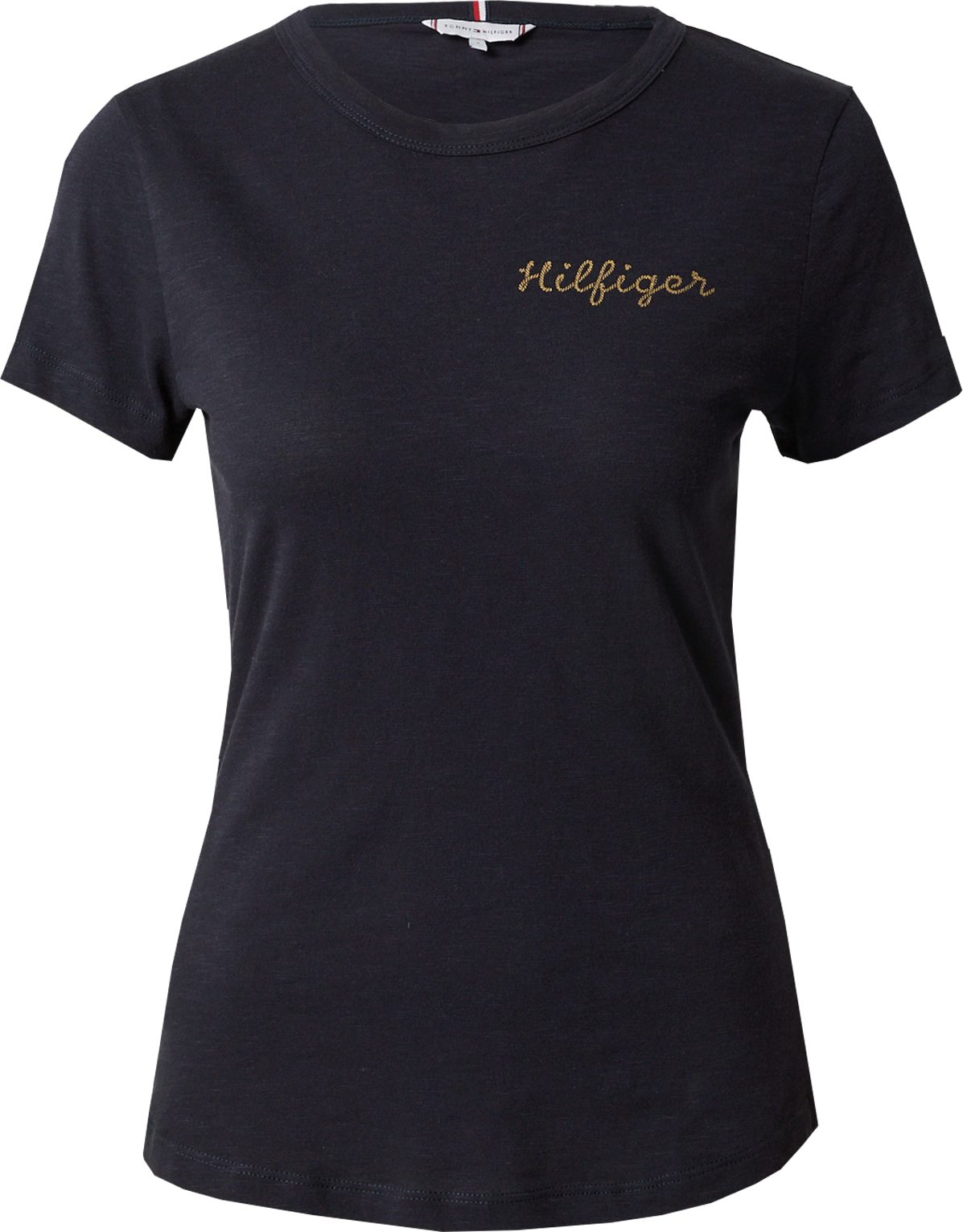 Tričko Tommy Hilfiger marine modrá / zlatá
