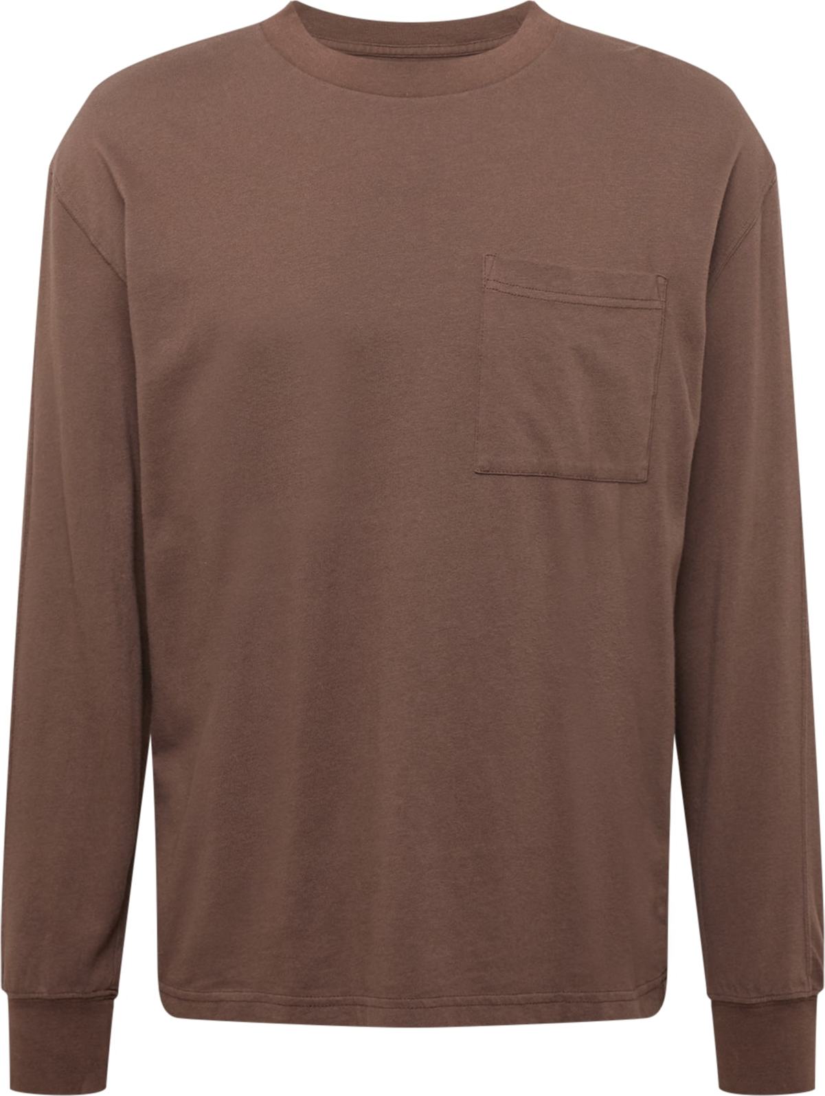 Tričko Abercrombie & Fitch hnědá