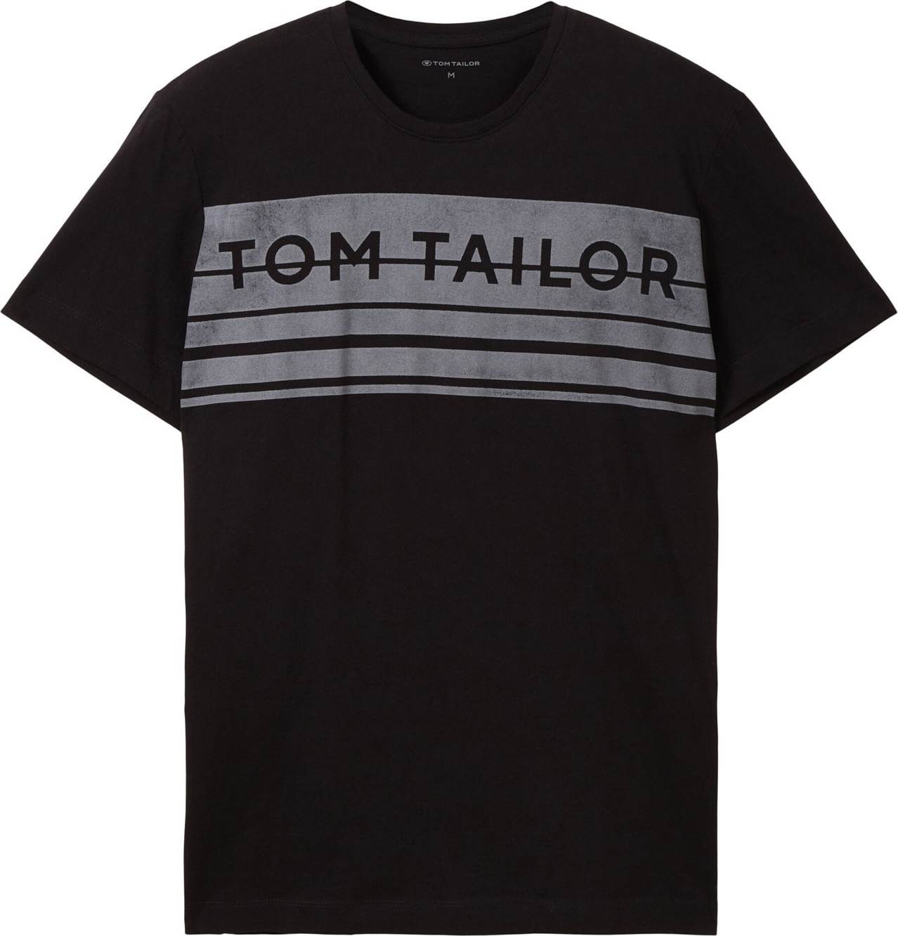 Tričko Tom Tailor šedý melír / černá
