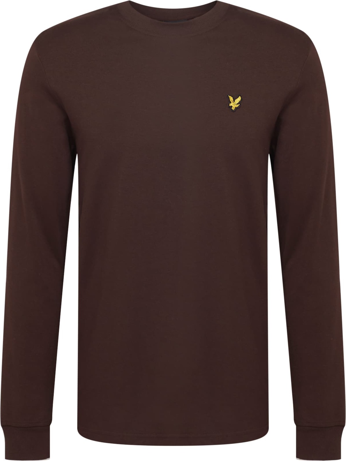 Tričko Lyle & Scott tmavě hnědá / zlatě žlutá