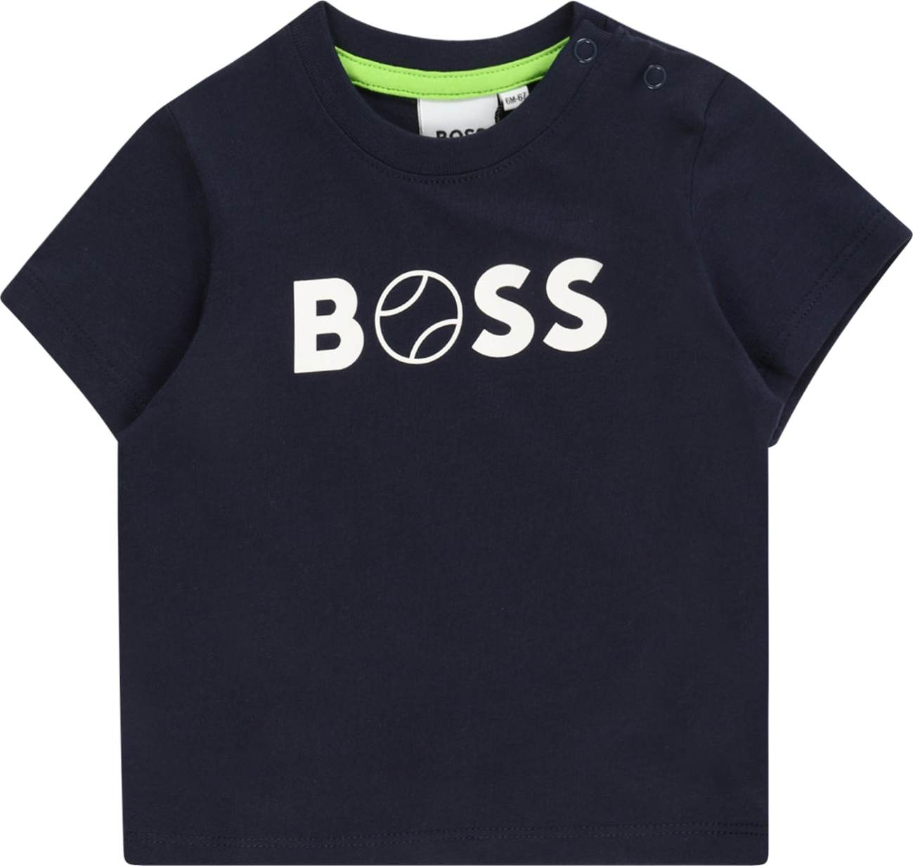 Tričko BOSS Kidswear noční modrá / bílá