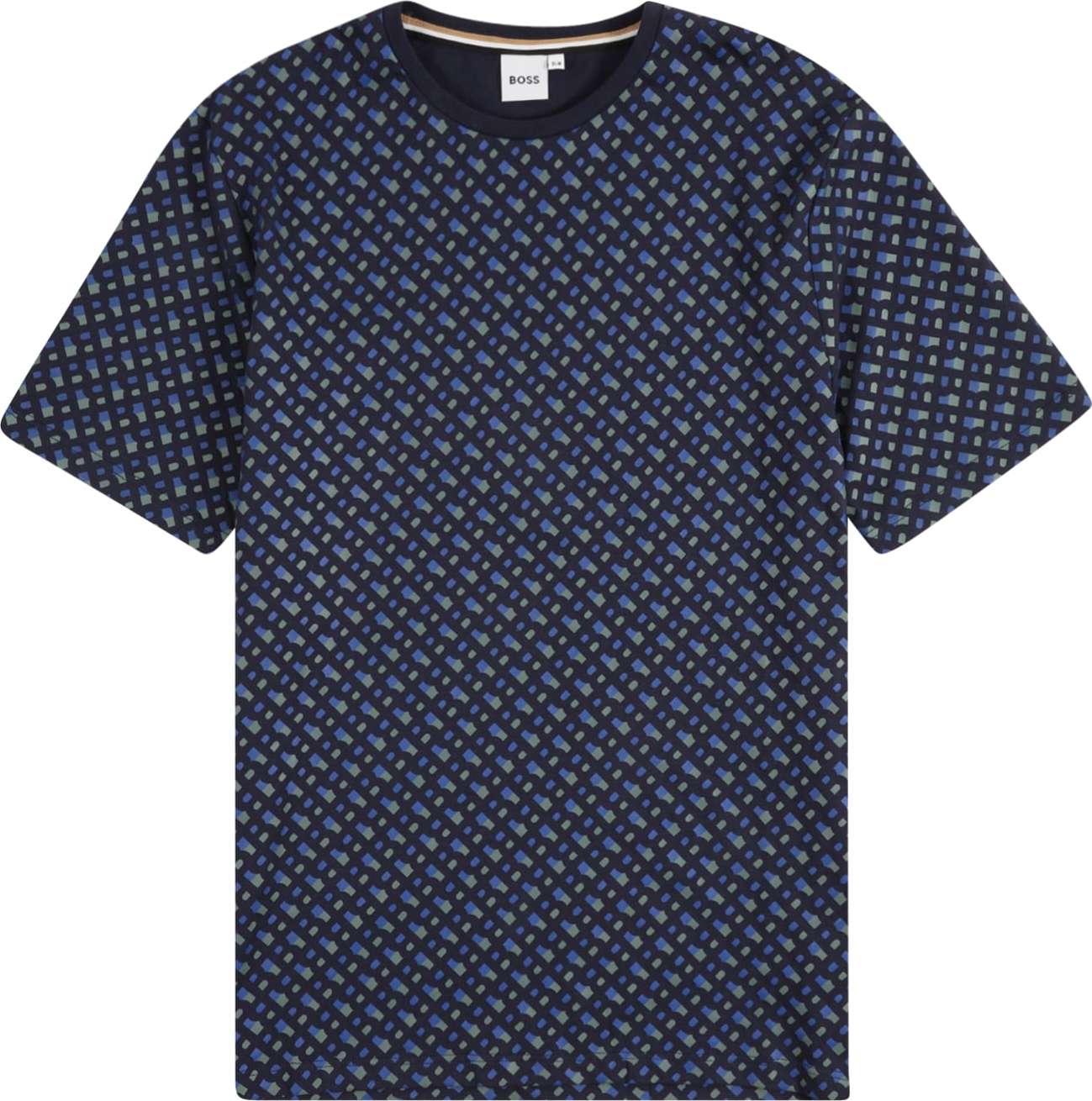 Tričko BOSS Kidswear modrá / marine modrá / olivová