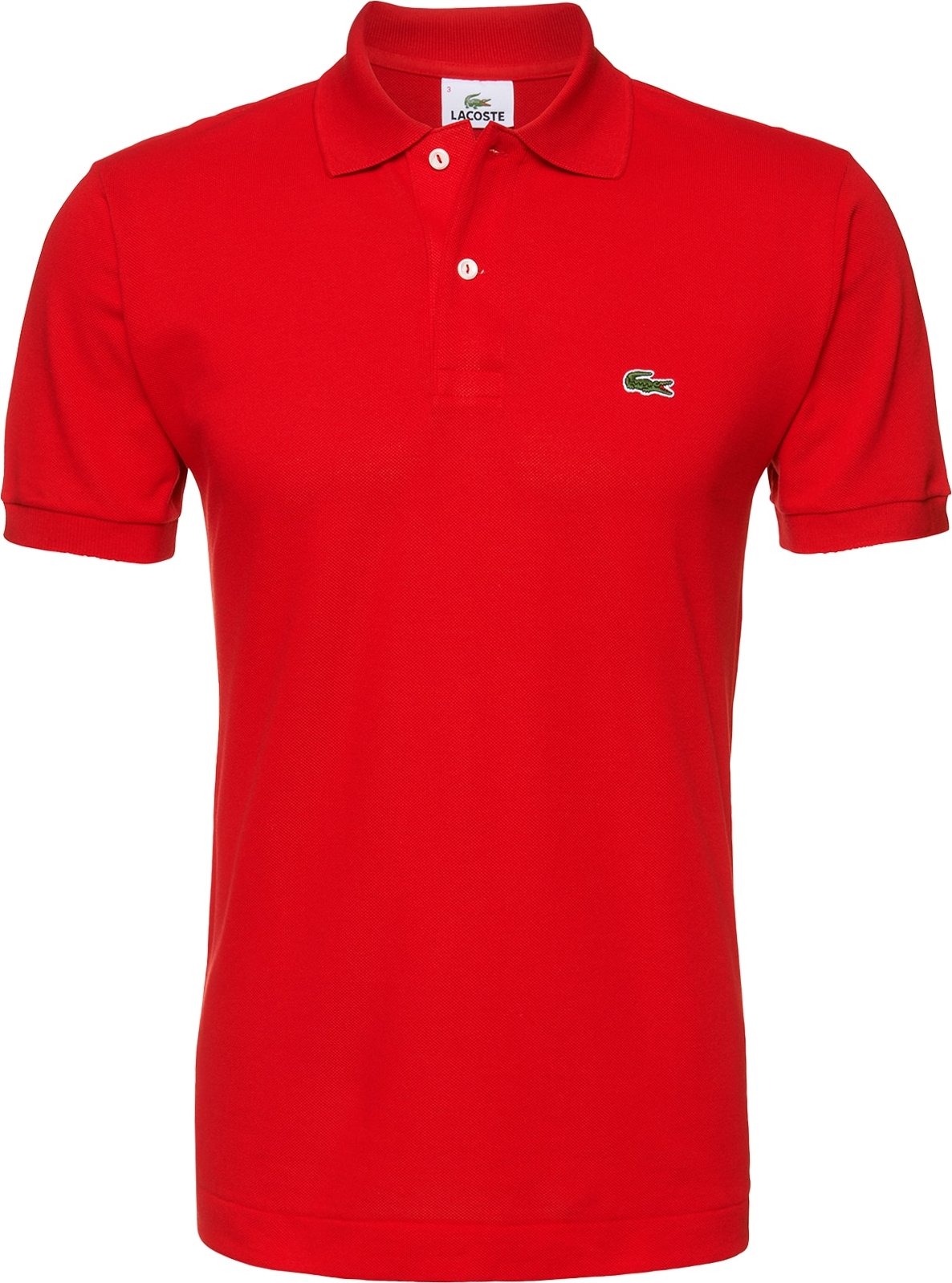 Tričko Lacoste trávově zelená / červená / bílá