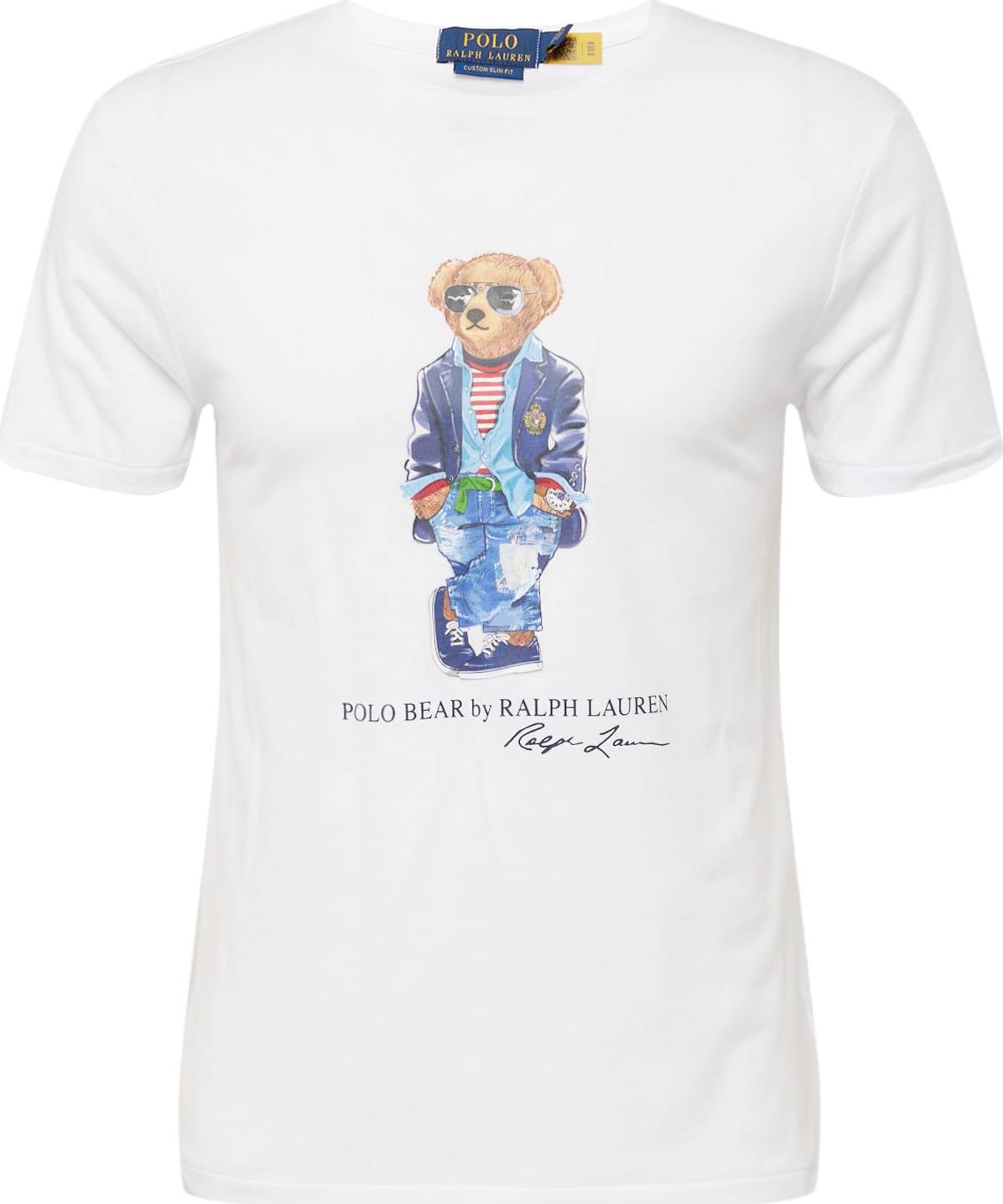 Tričko Polo Ralph Lauren béžová / tmavě modrá / červená / bílá