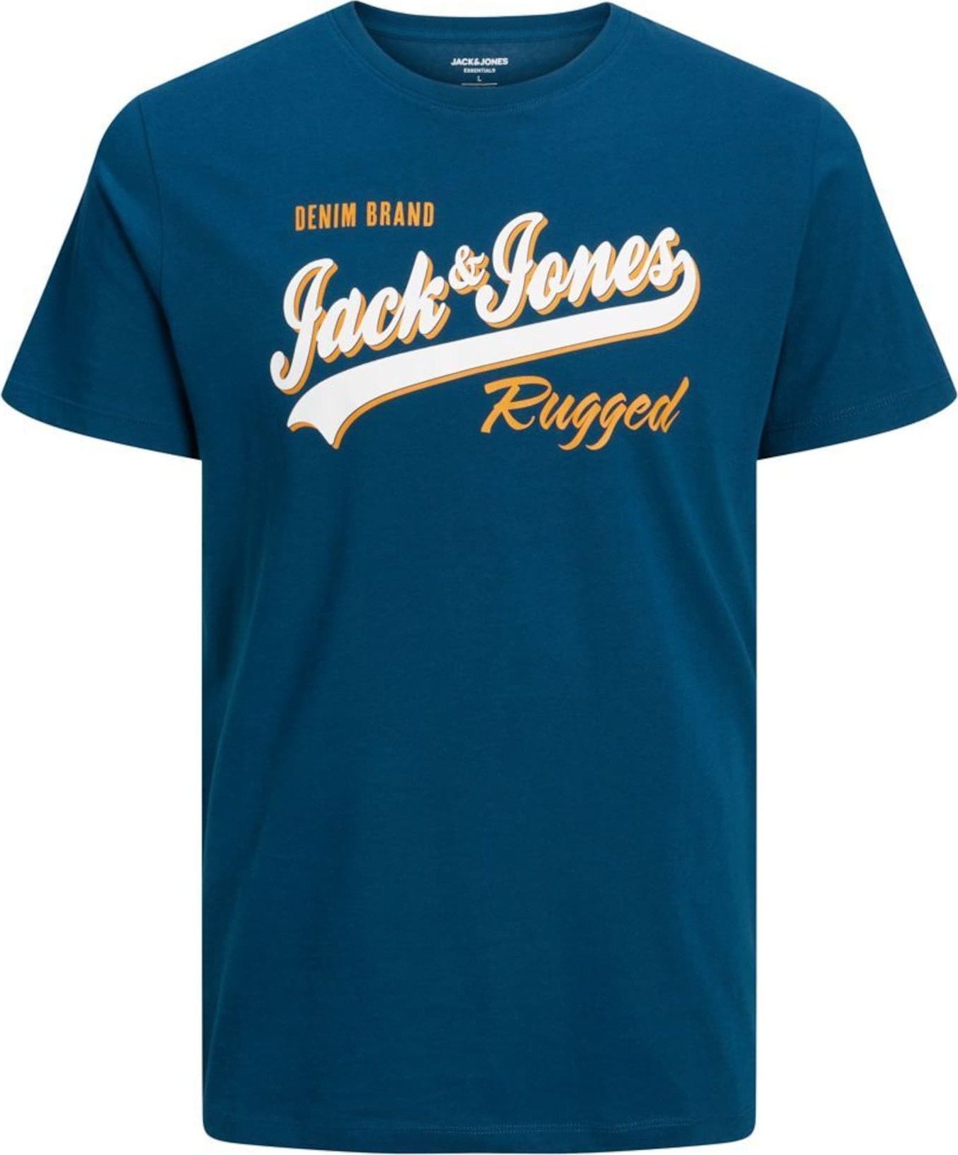 Tričko Jack & Jones Plus modrá / žlutá / bílá