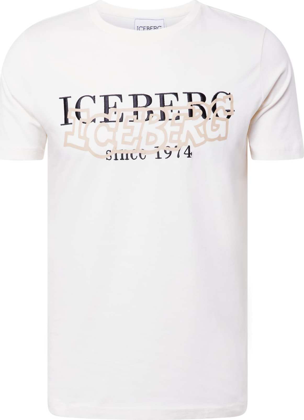 Tričko ICEBERG béžová / krémová / černá