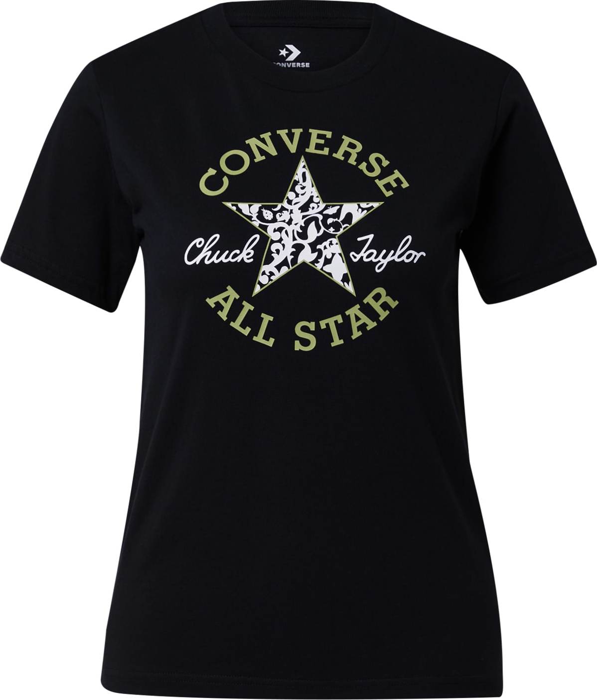 Tričko Converse jablko / černá / bílá