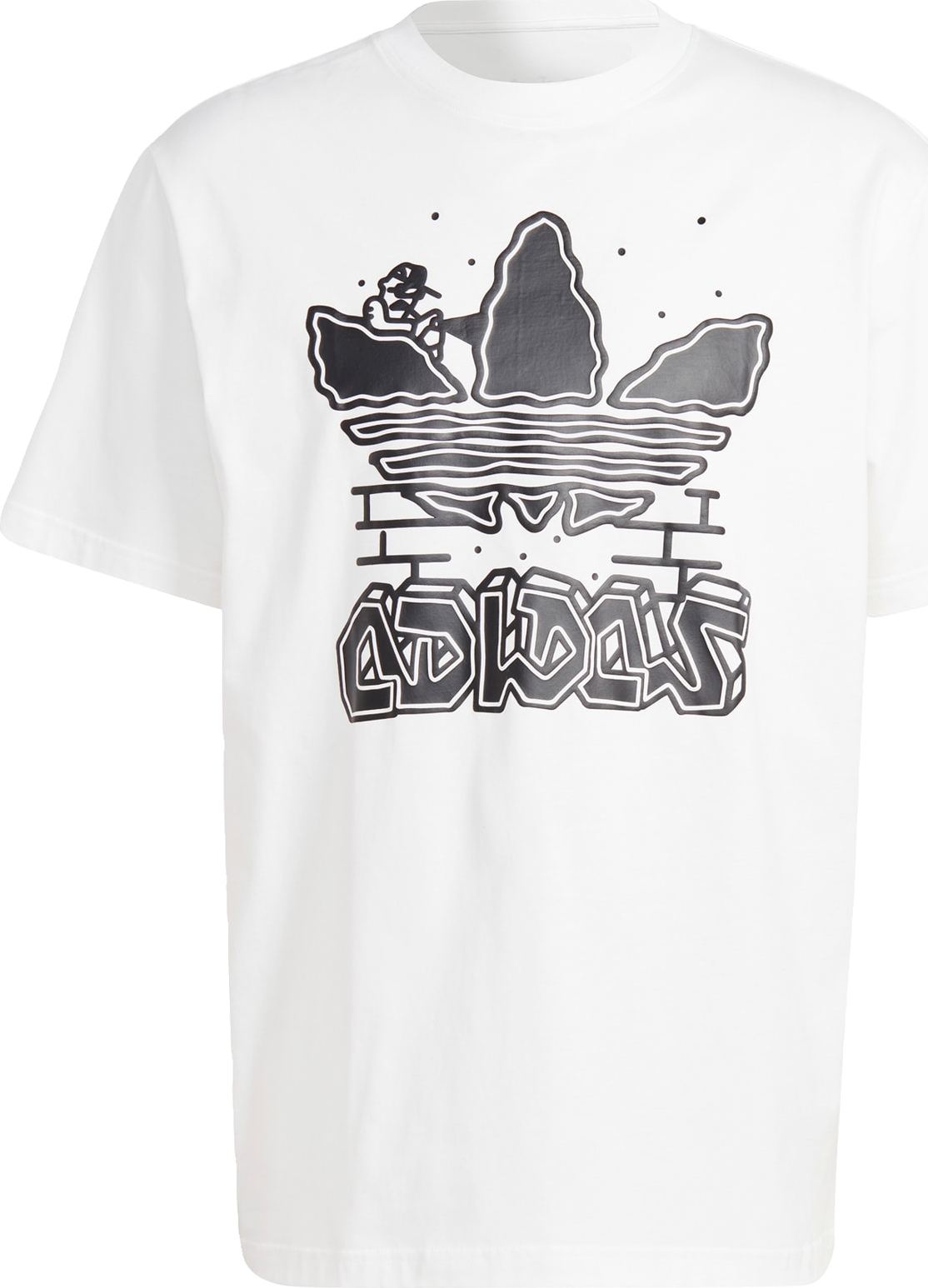 Tričko adidas Originals černá / bílá