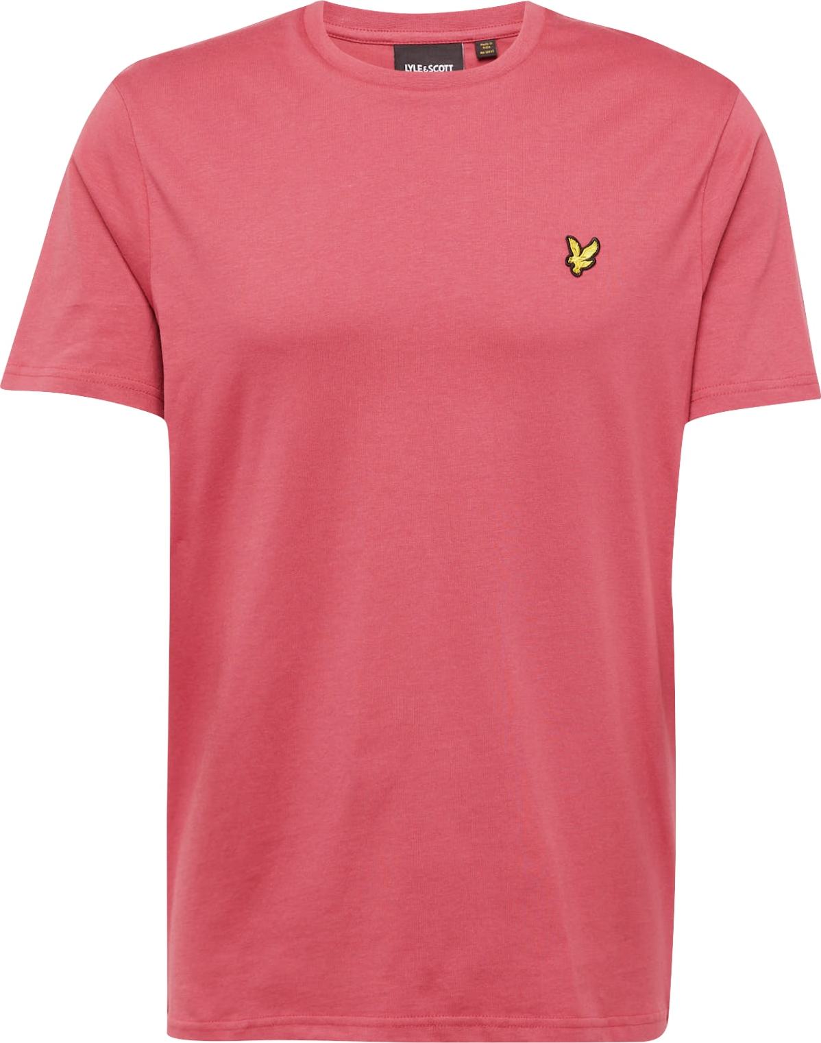 Tričko Lyle & Scott žlutá / růže / černá