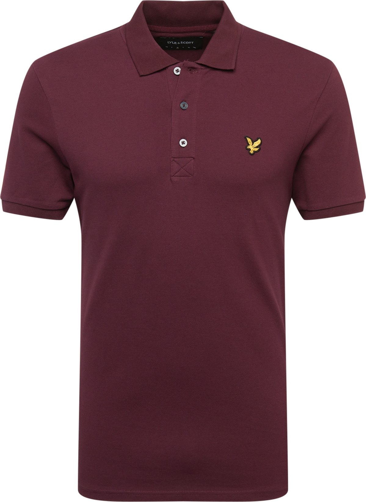 Tričko Lyle & Scott žlutá / burgundská červeň