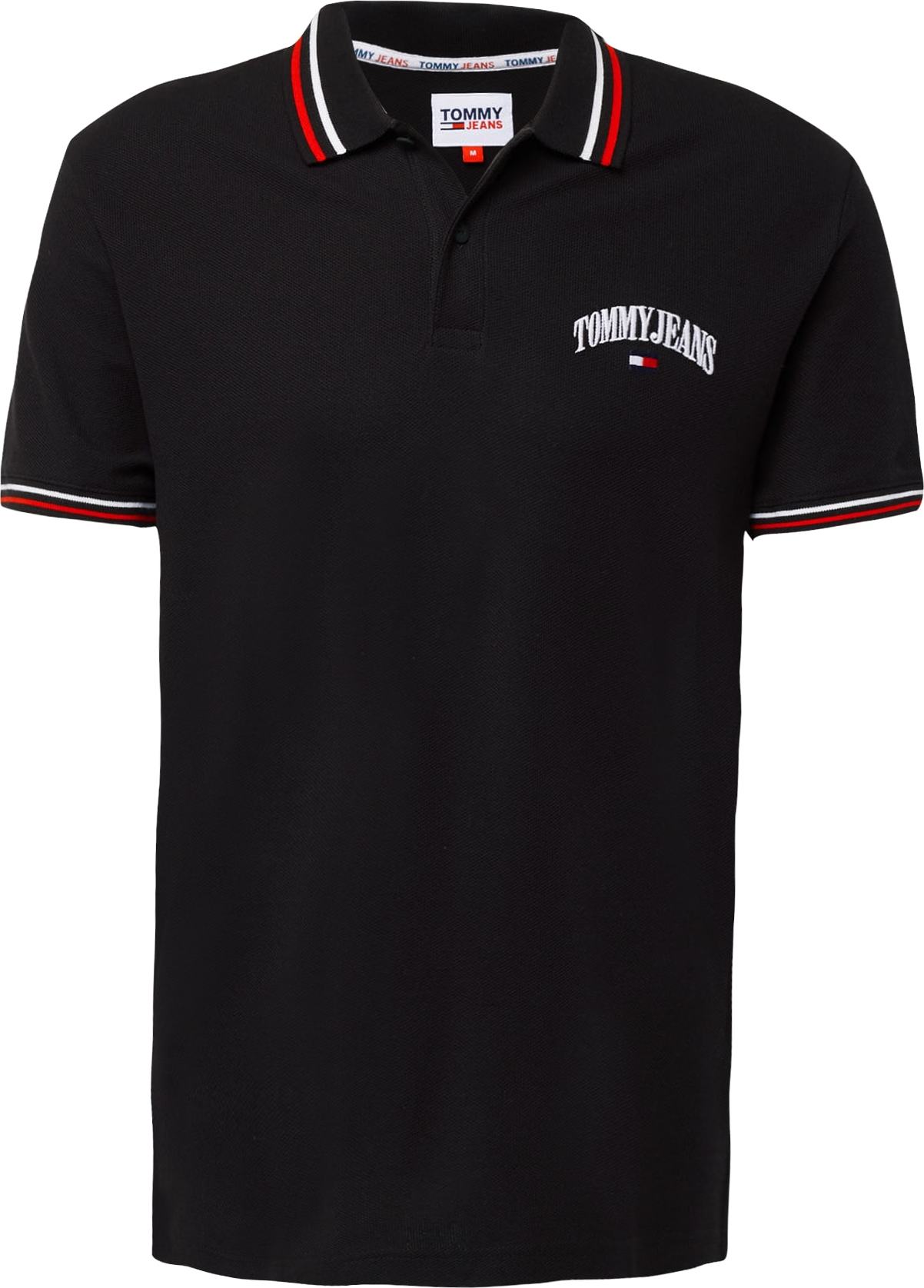 Tričko Tommy Jeans červená / černá / bílá