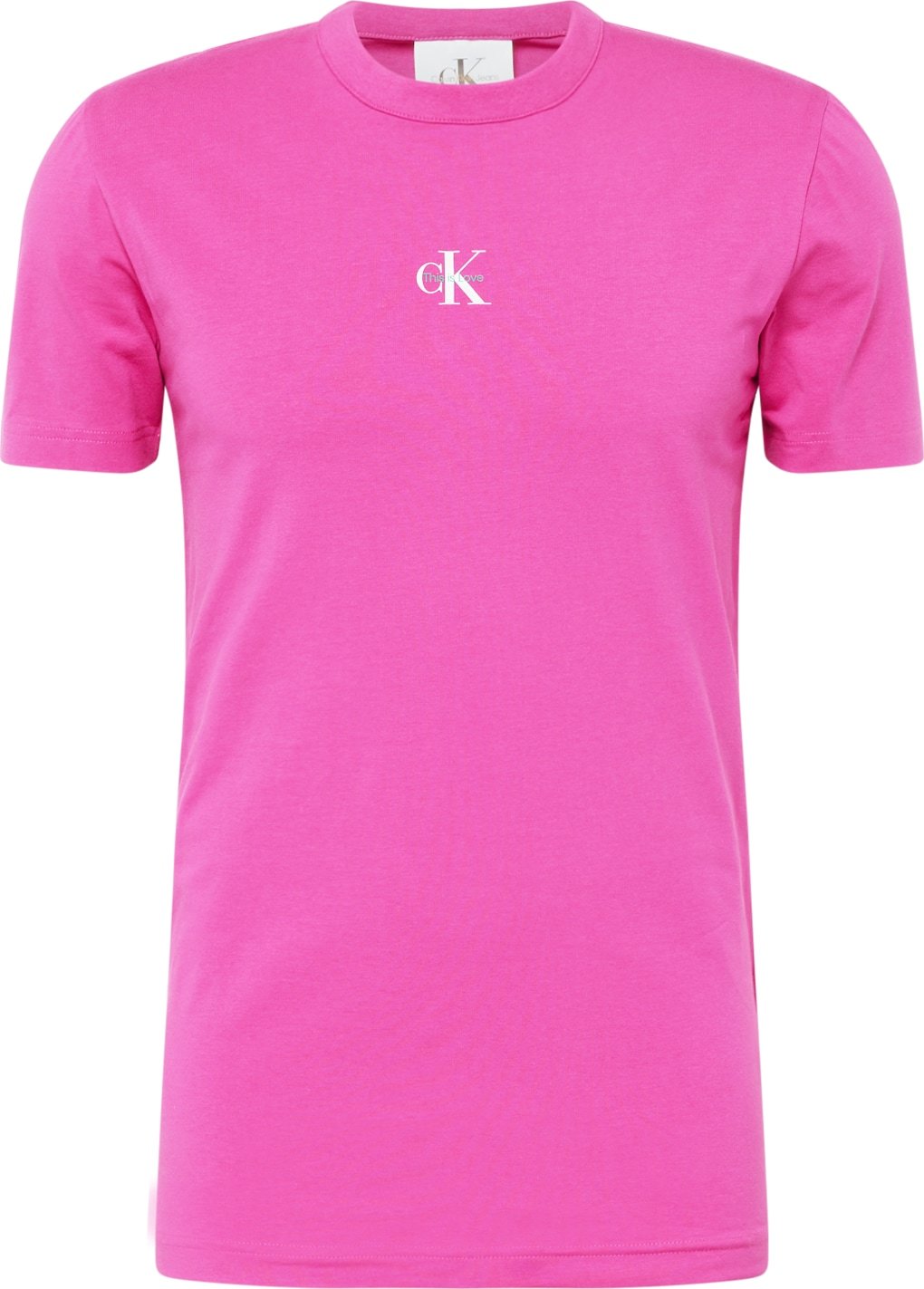 Tričko Calvin Klein Jeans petrolejová / pitaya / bílá