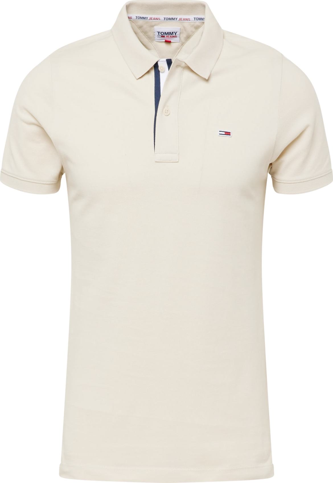 Tričko Tommy Jeans krémová / námořnická modř / ohnivá červená / bílá