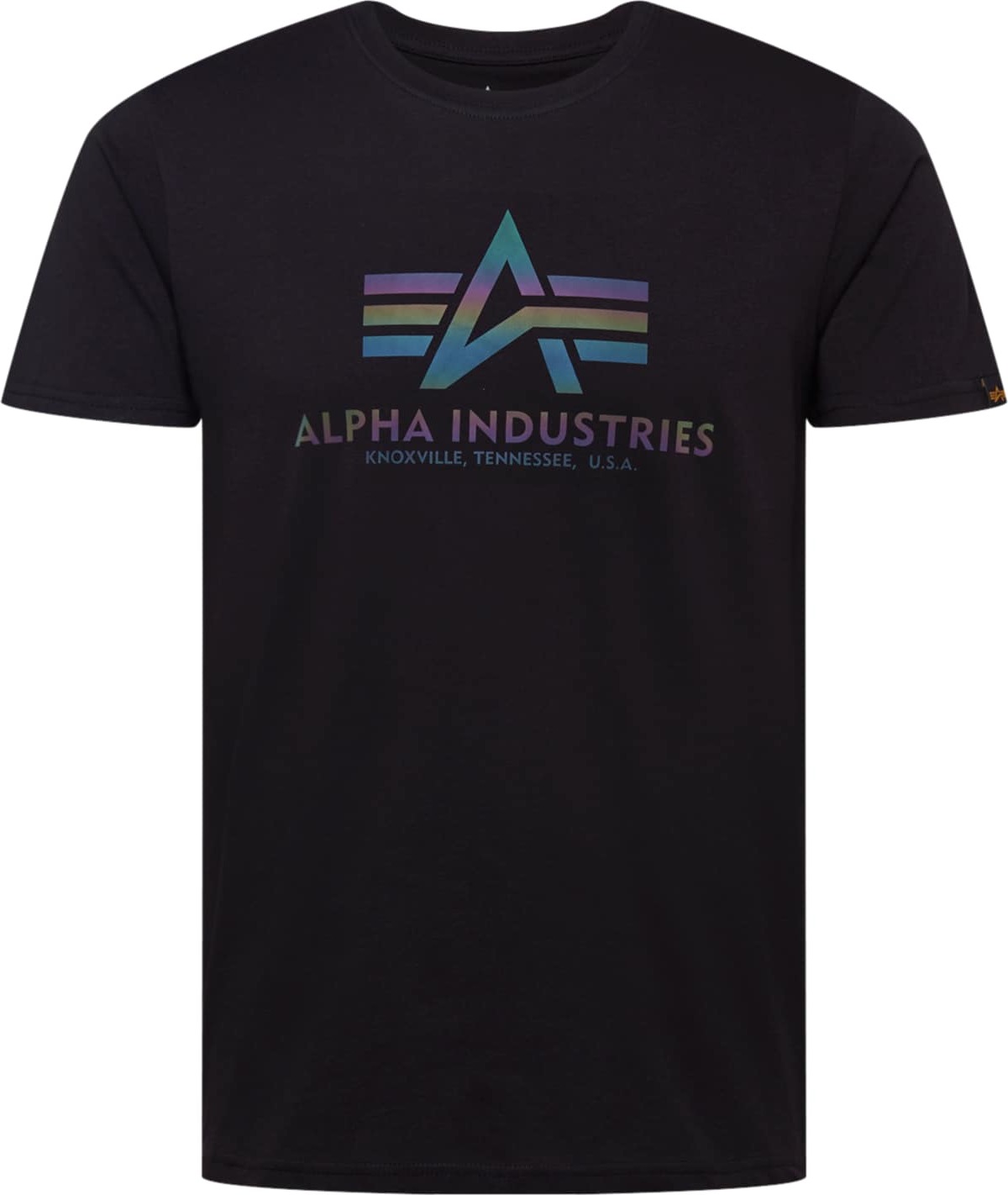 Tričko alpha industries modrá / zelená / tmavě fialová / oranžová / černá
