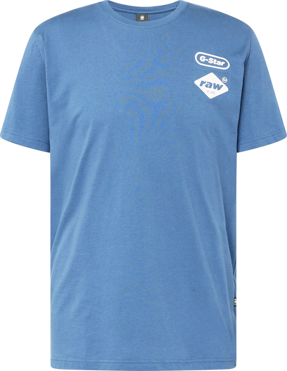 Tričko G-Star Raw chladná modrá / bílá