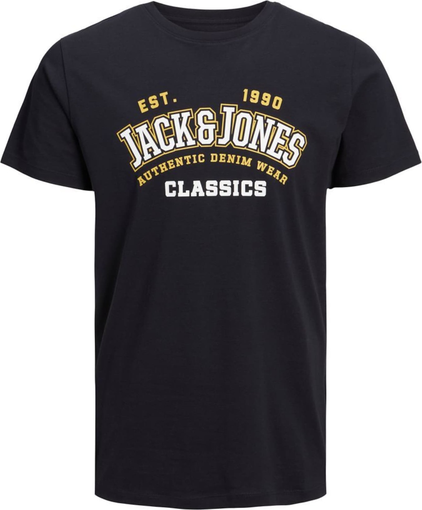 Tričko Jack & Jones Plus modrá / žlutá / bílá